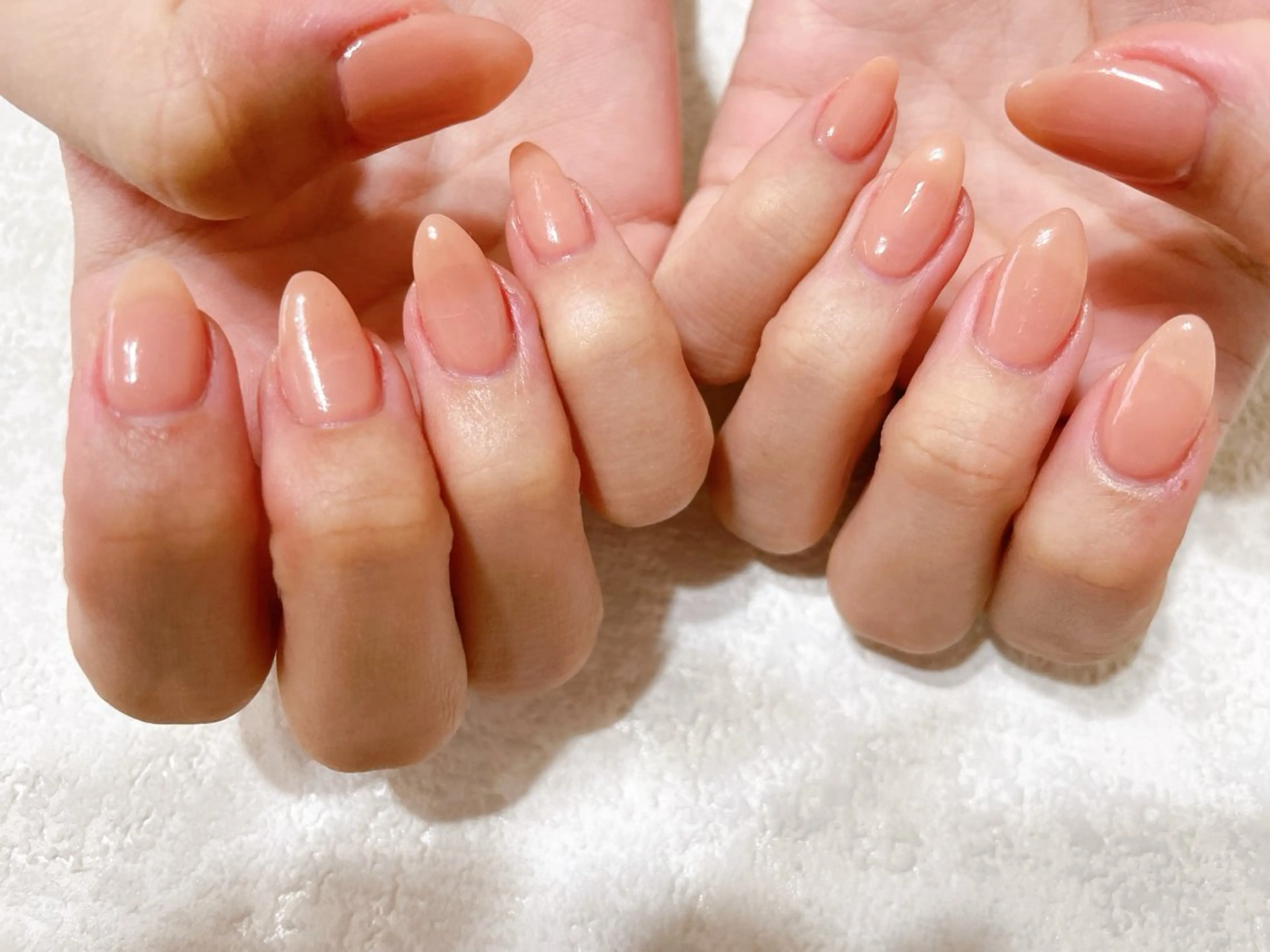 ネイル ジェルネイル 韓国ネイル ワンカラーネイル パラジェル 冬ネイル kikinail 溝の口のネイルデザイン