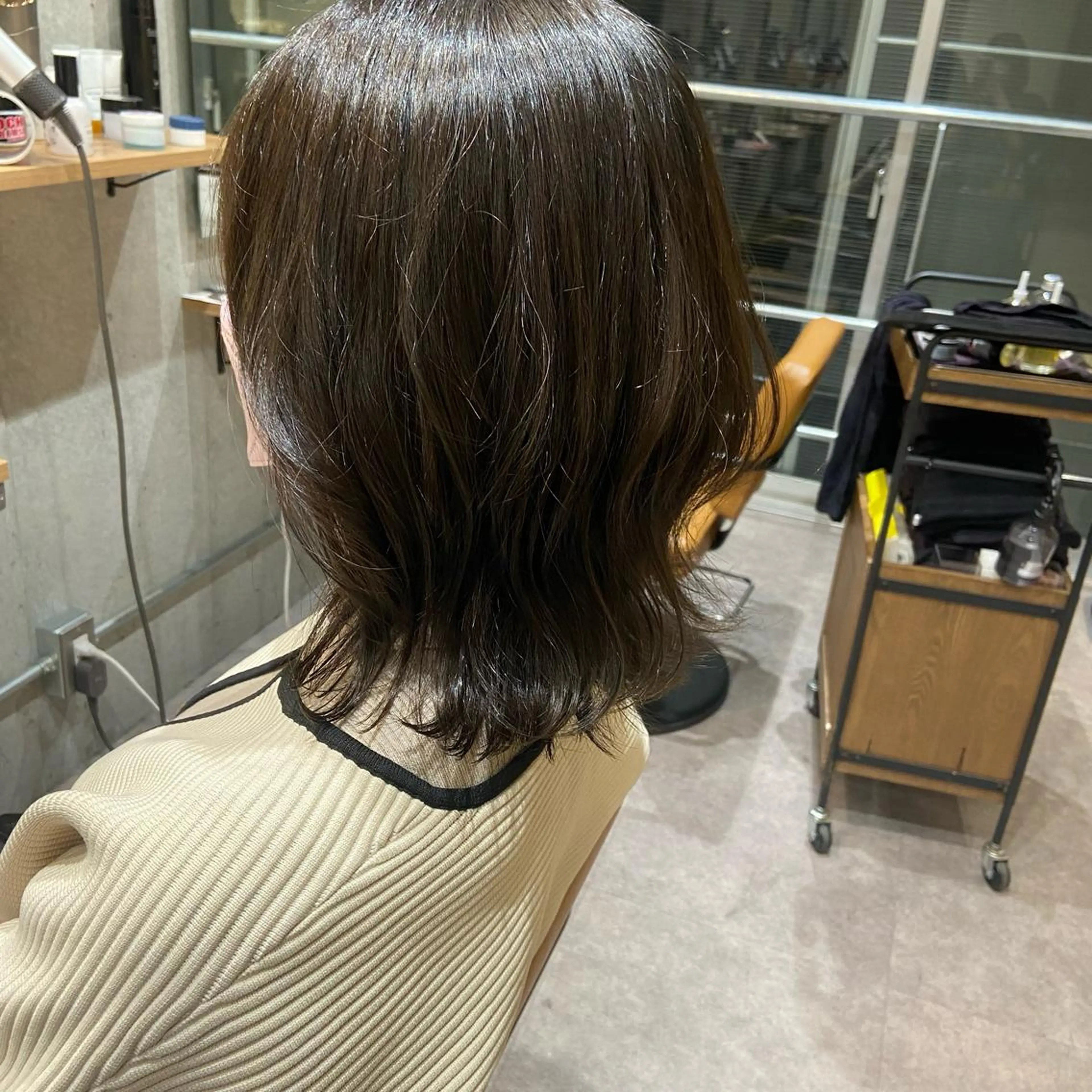 ミディアム カラー ベージュカラー ブラウンカラー オリーブベージュ 👒oikawa kaede🍃のヘアスタイル