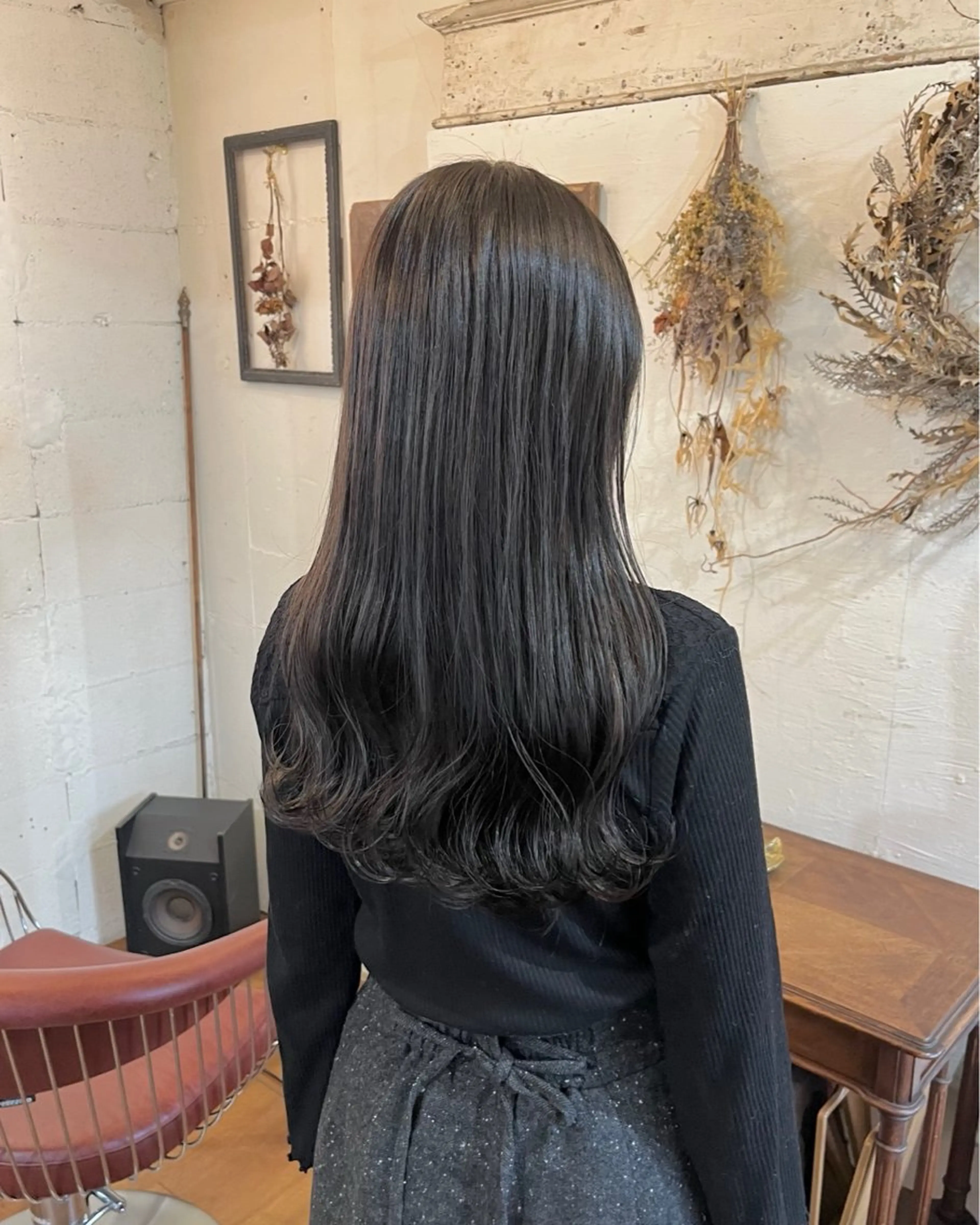 ロング カラー ヘアカラー 暗髪とオリーブ🌿 渡辺拓人のヘアスタイル