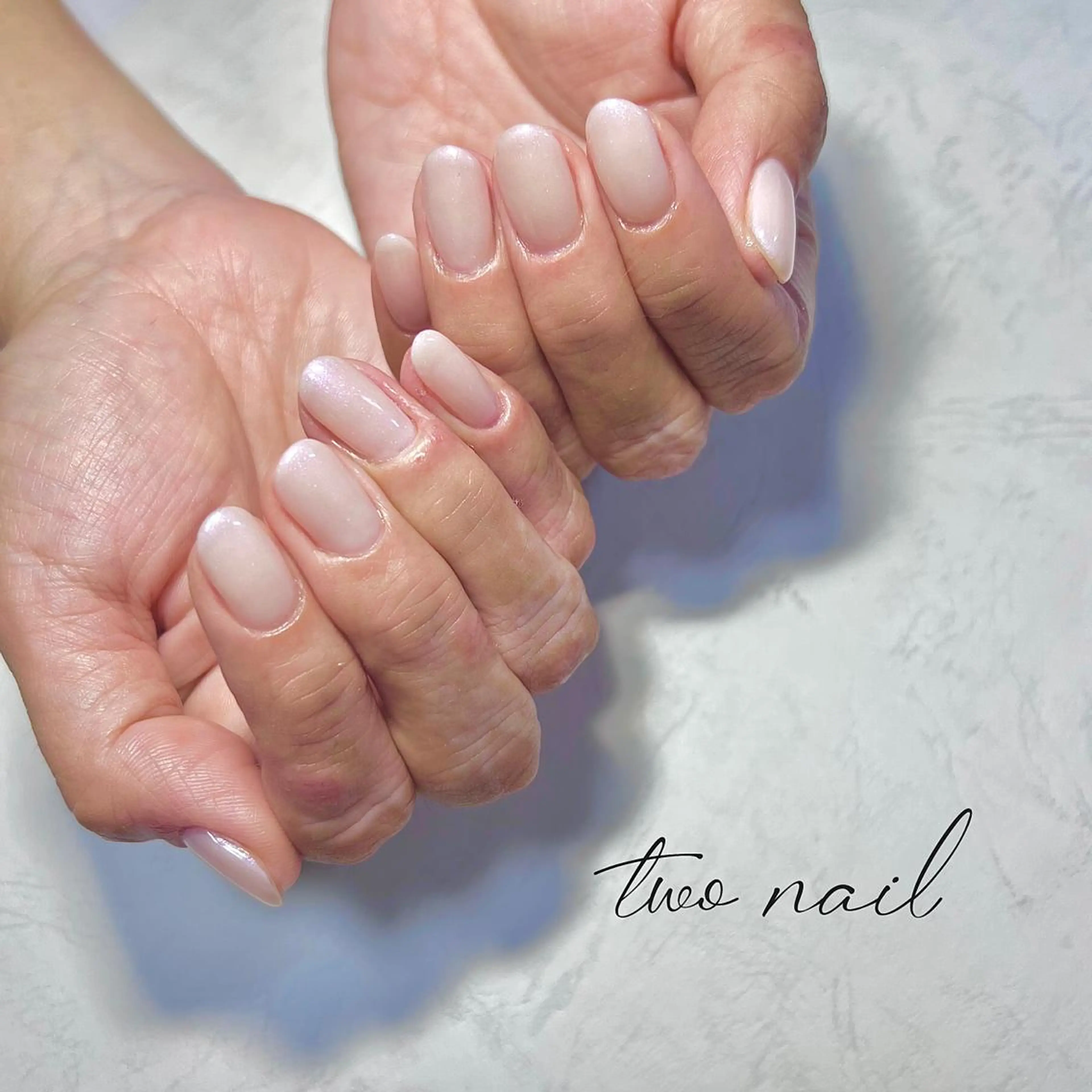 ネイル アートネイル フットネイル ハート ニュアンスネイル ホワイト ハンドネイル two nailのネイルデザイン