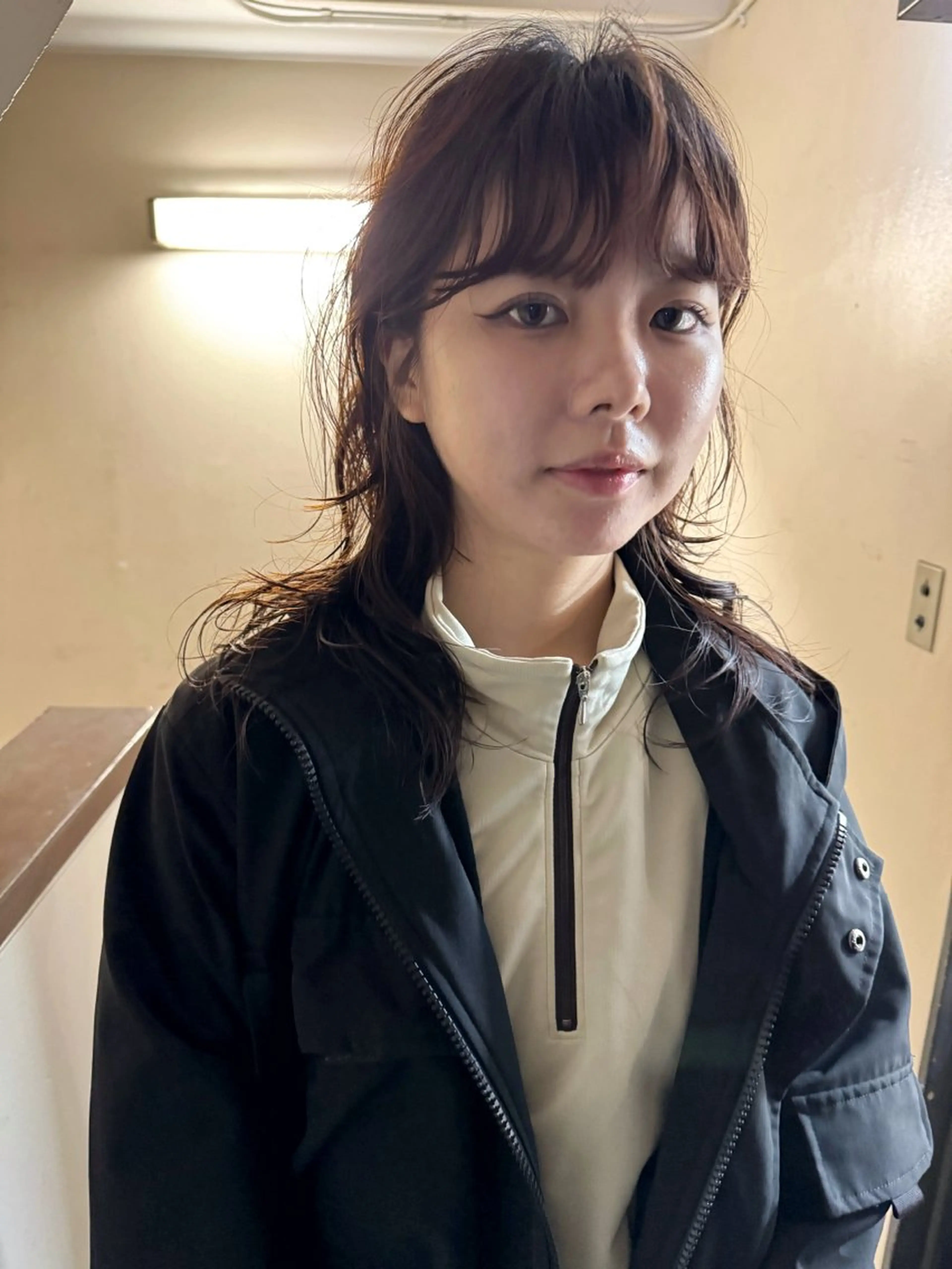 セミロング パーマ ヘアアレンジ セミロングパーマ 丸山渉/表参道 レイヤーボブのヘアスタイル