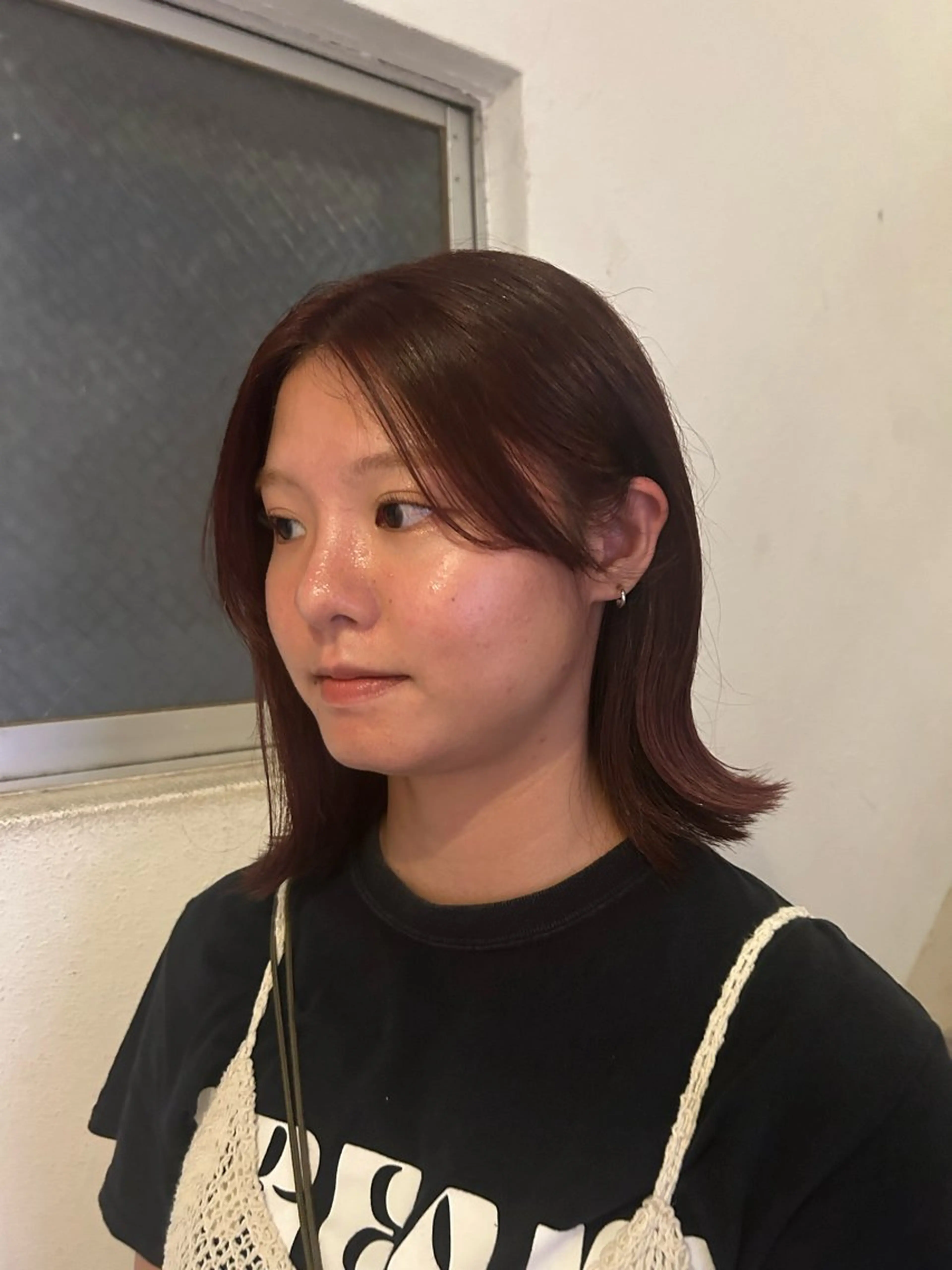 ミディアム カラー ヘアアレンジ ブリーチ ブリーチなしカラー ヘアカラー 愛結 暖色カラー🎀🩰のヘアスタイル