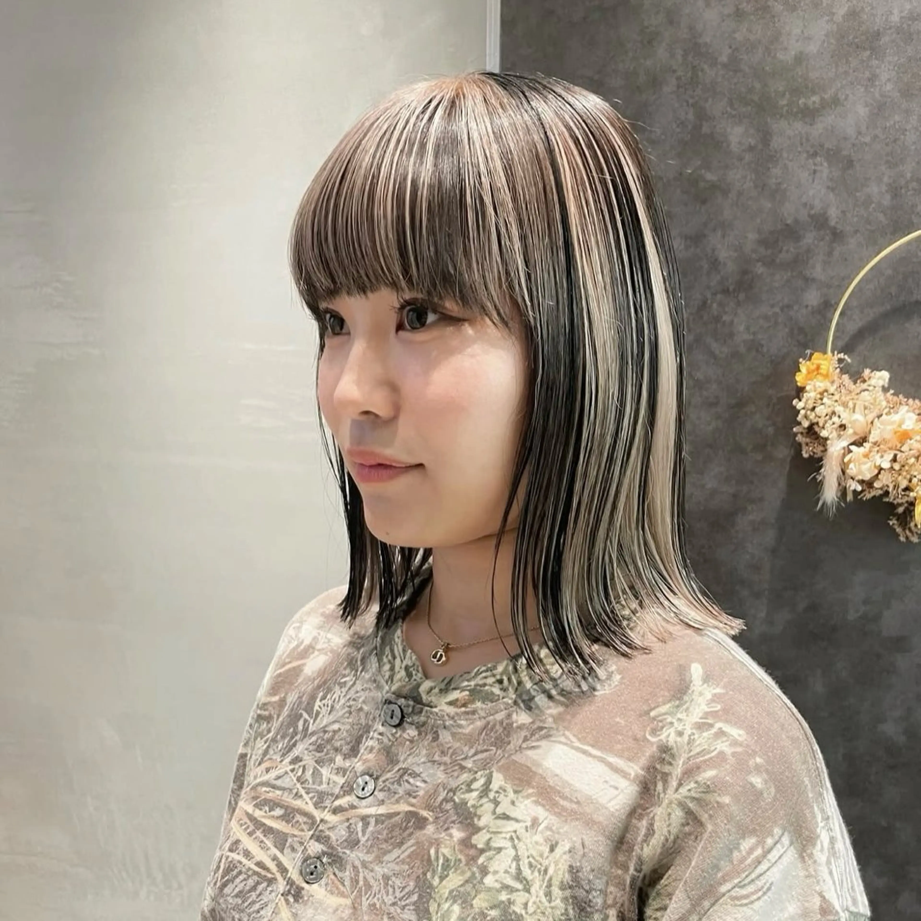 ミディアム カラー カット ヘアカラー トリートメント ♥️ブリーチ/ボブ/ レイヤー♥️maiのヘアスタイル