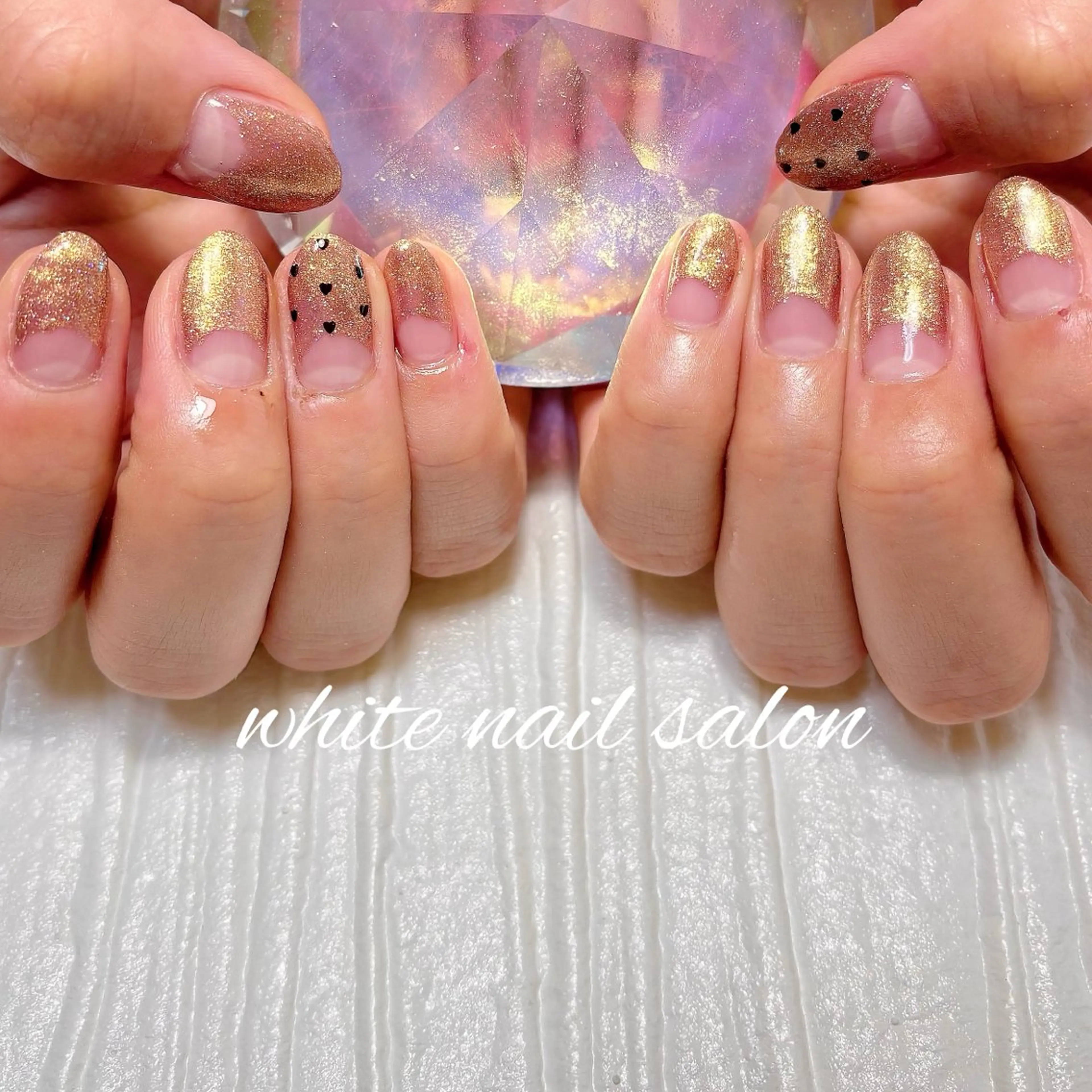 ネイル フットネイル ラメ(グリッター) ハンドネイル white nail salonのネイルデザイン