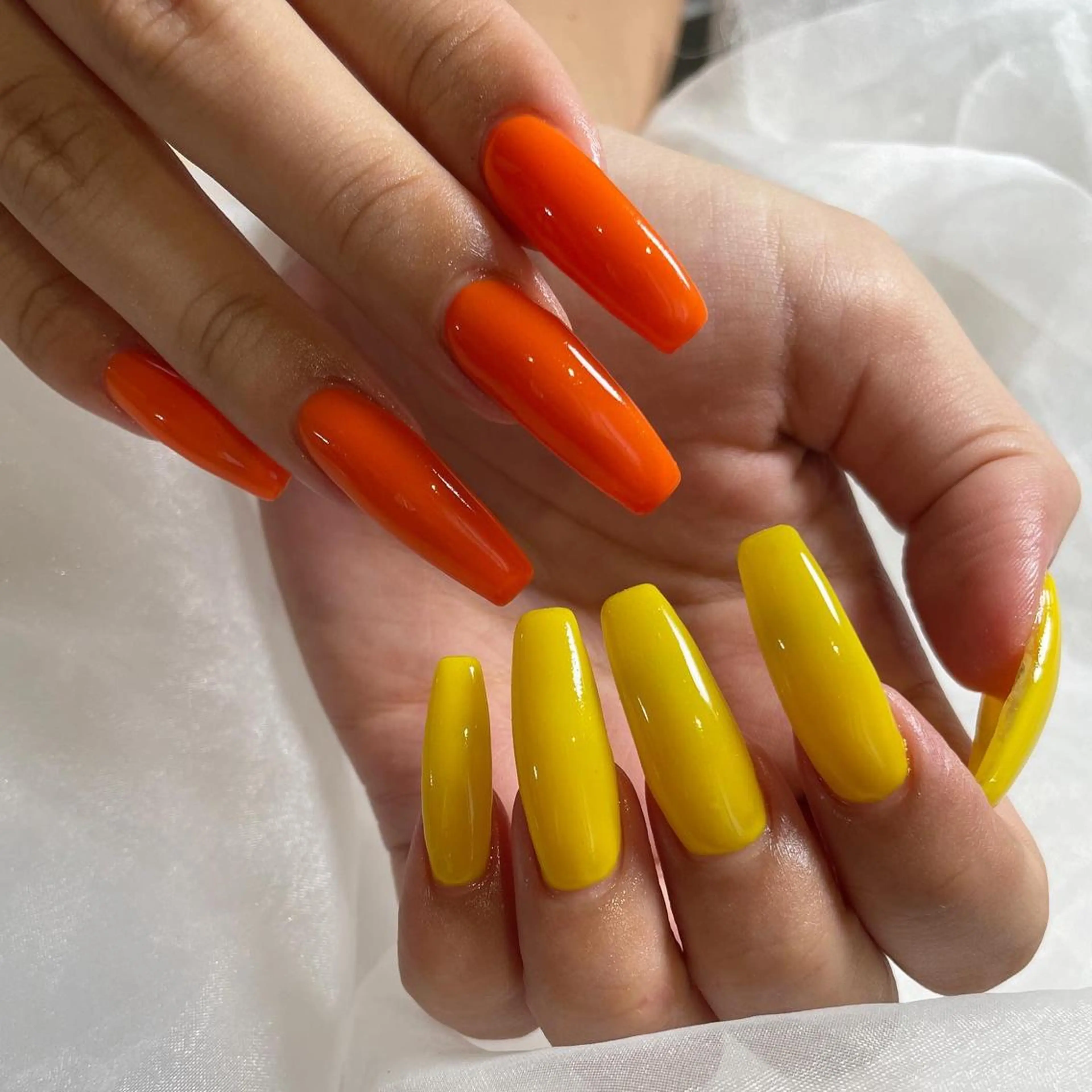 ロング ネイル ハンドネイル nail salon neigeのネイルデザイン