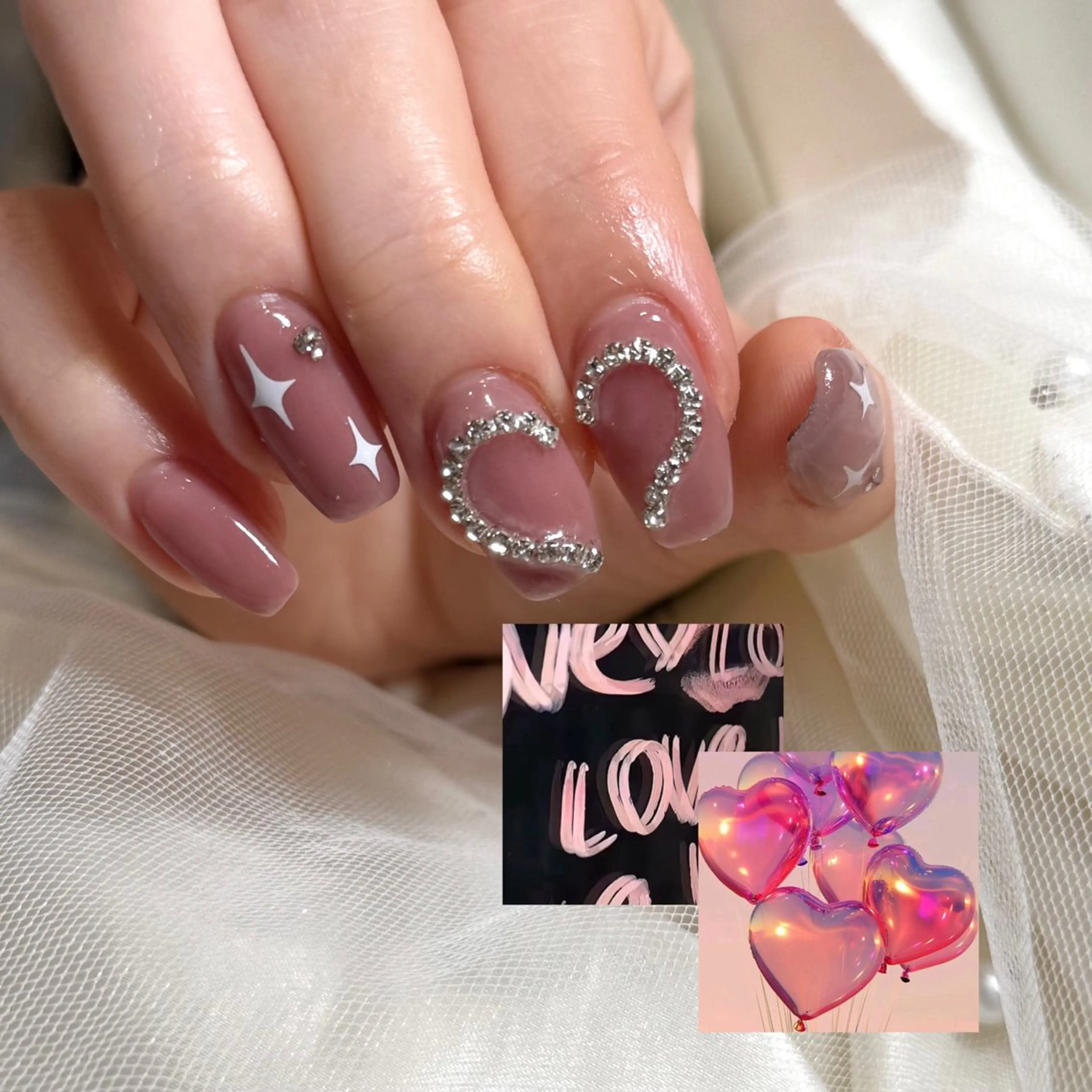 ネイル ハート ハンドネイル chika .のネイルデザイン