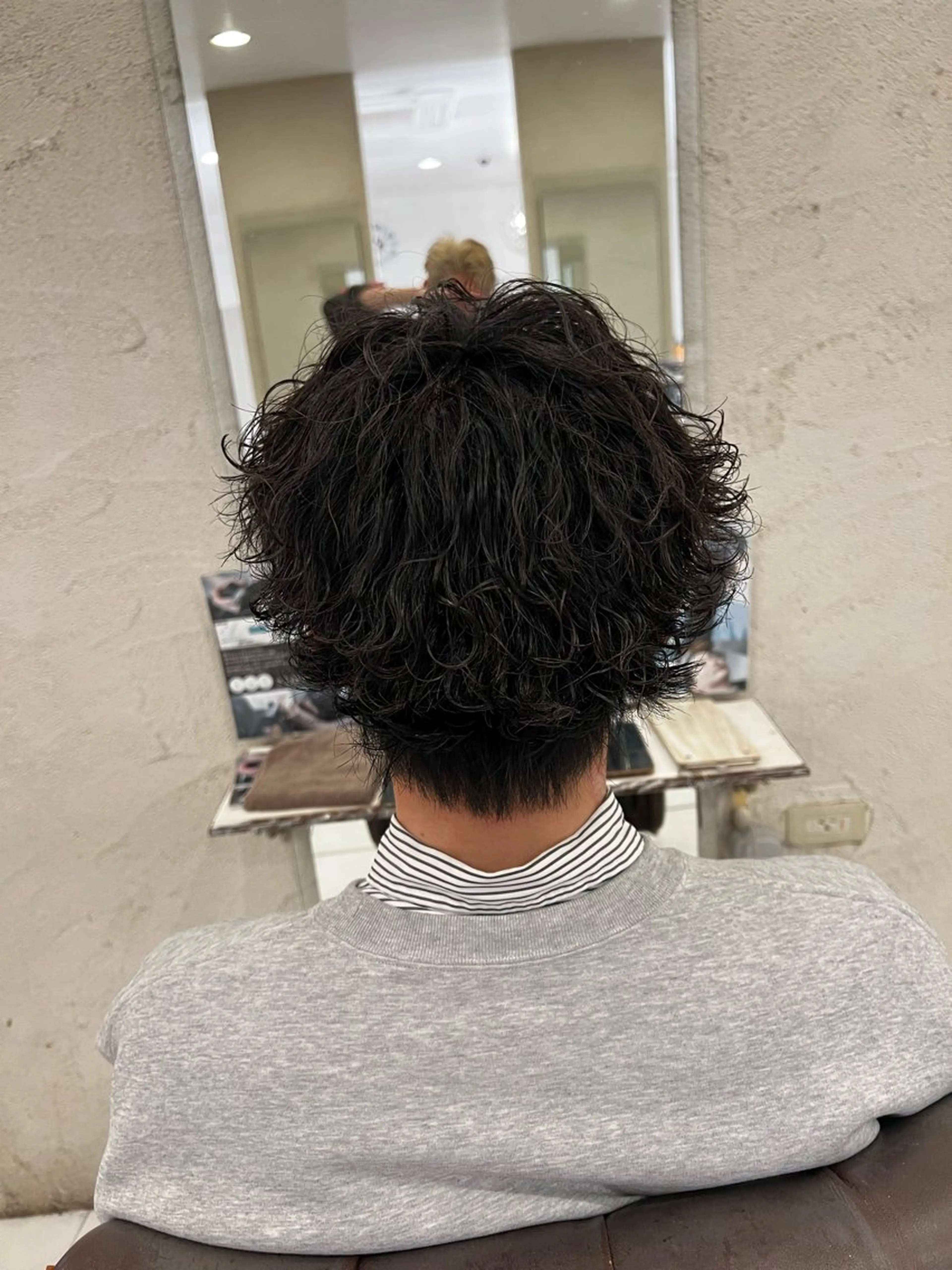 パーマ メンズ メンズパーマ 波巻きパーマ カット パーマ 郡山駅前メンズ特化 岩﨑大翼のヘアスタイル