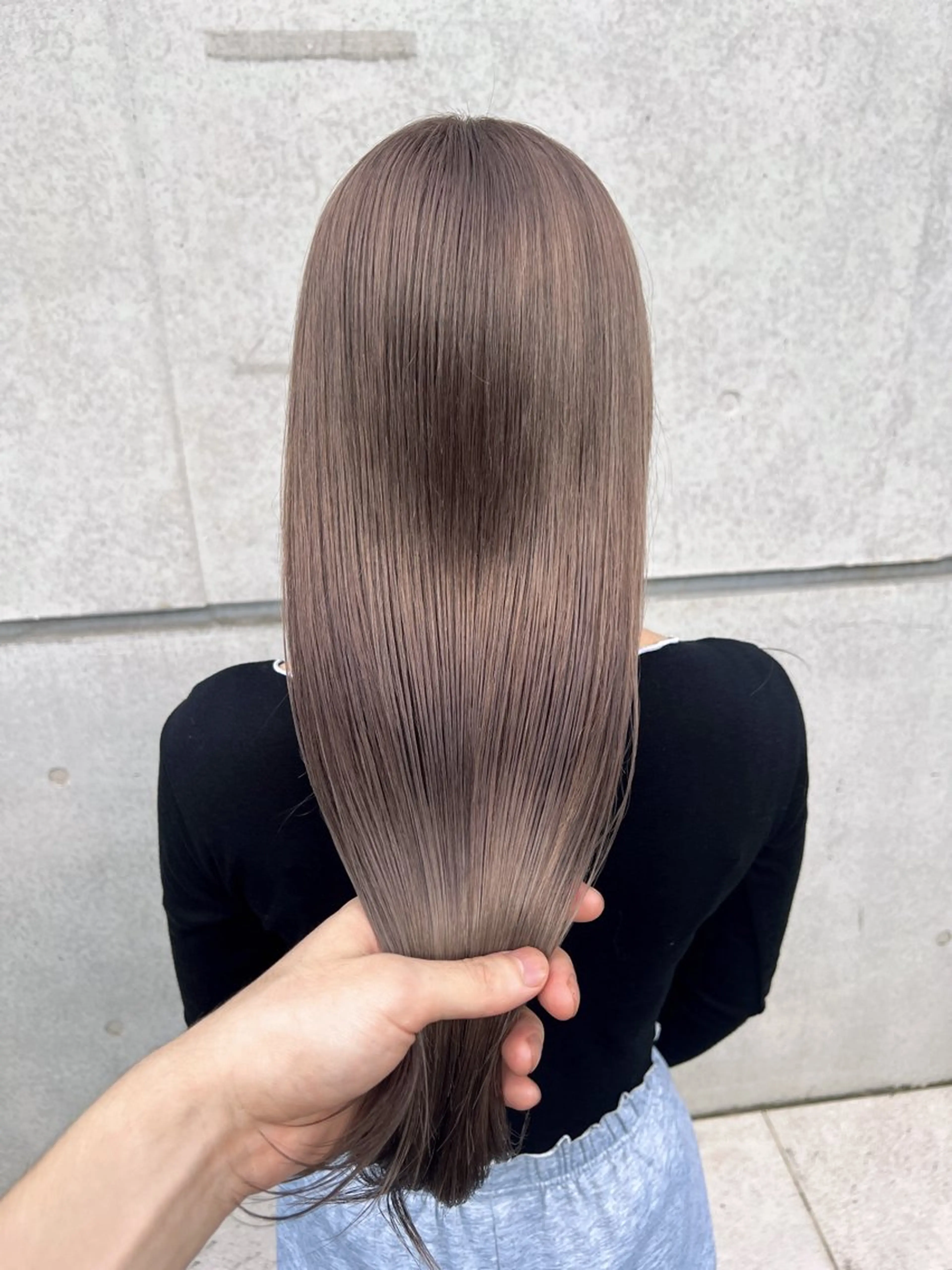 セミロング カラー ショコラグレージュ グレージュ カット ヘアカラー トリートメント ✨髪質改善✖︎顔周り レイヤー✨ナカムラのヘアスタイル