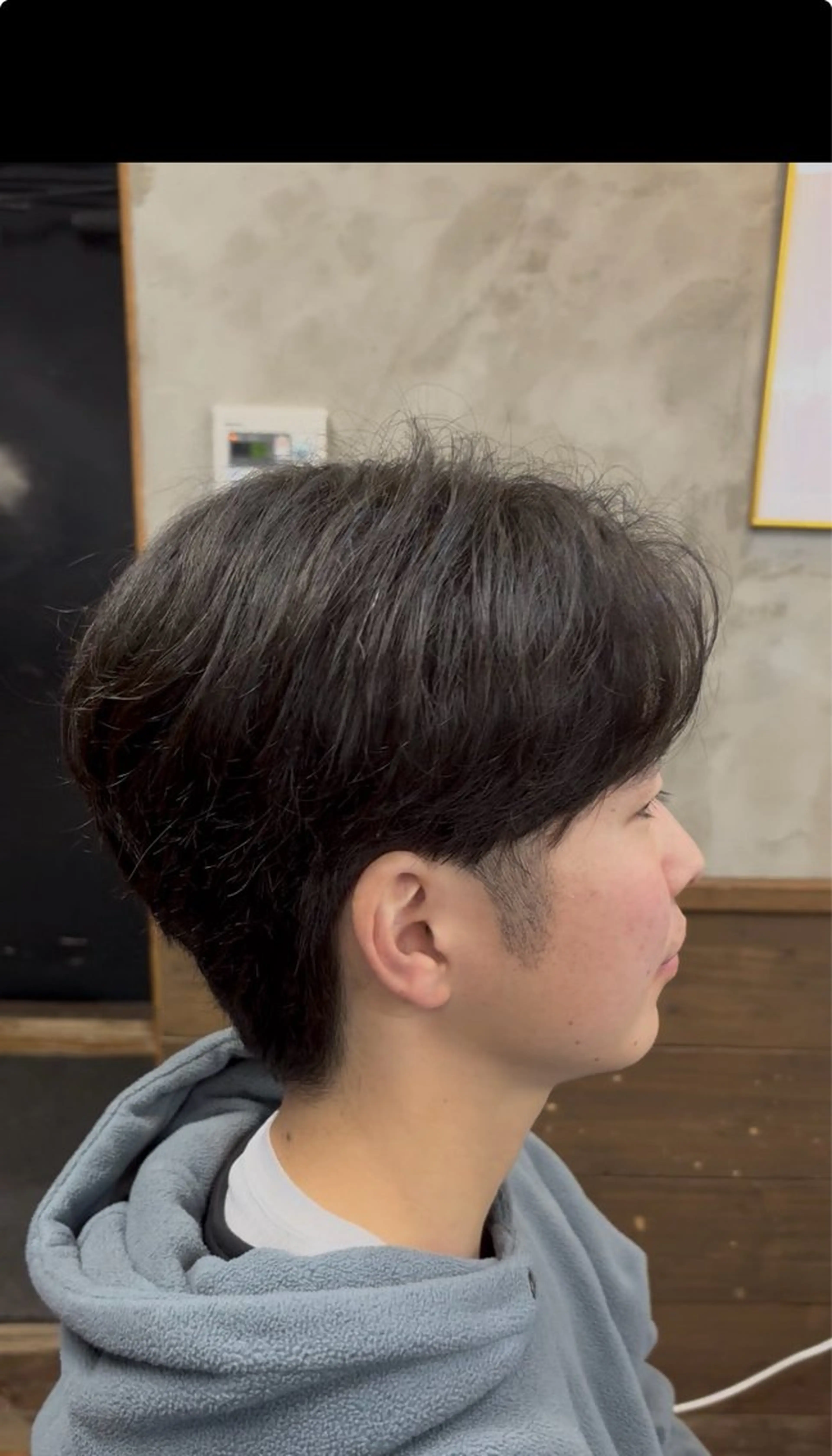 ショート メンズ センターパート メンズウルフカット ウルフカット ヤマシタマサキ /メンズカットモデルのヘアスタイル