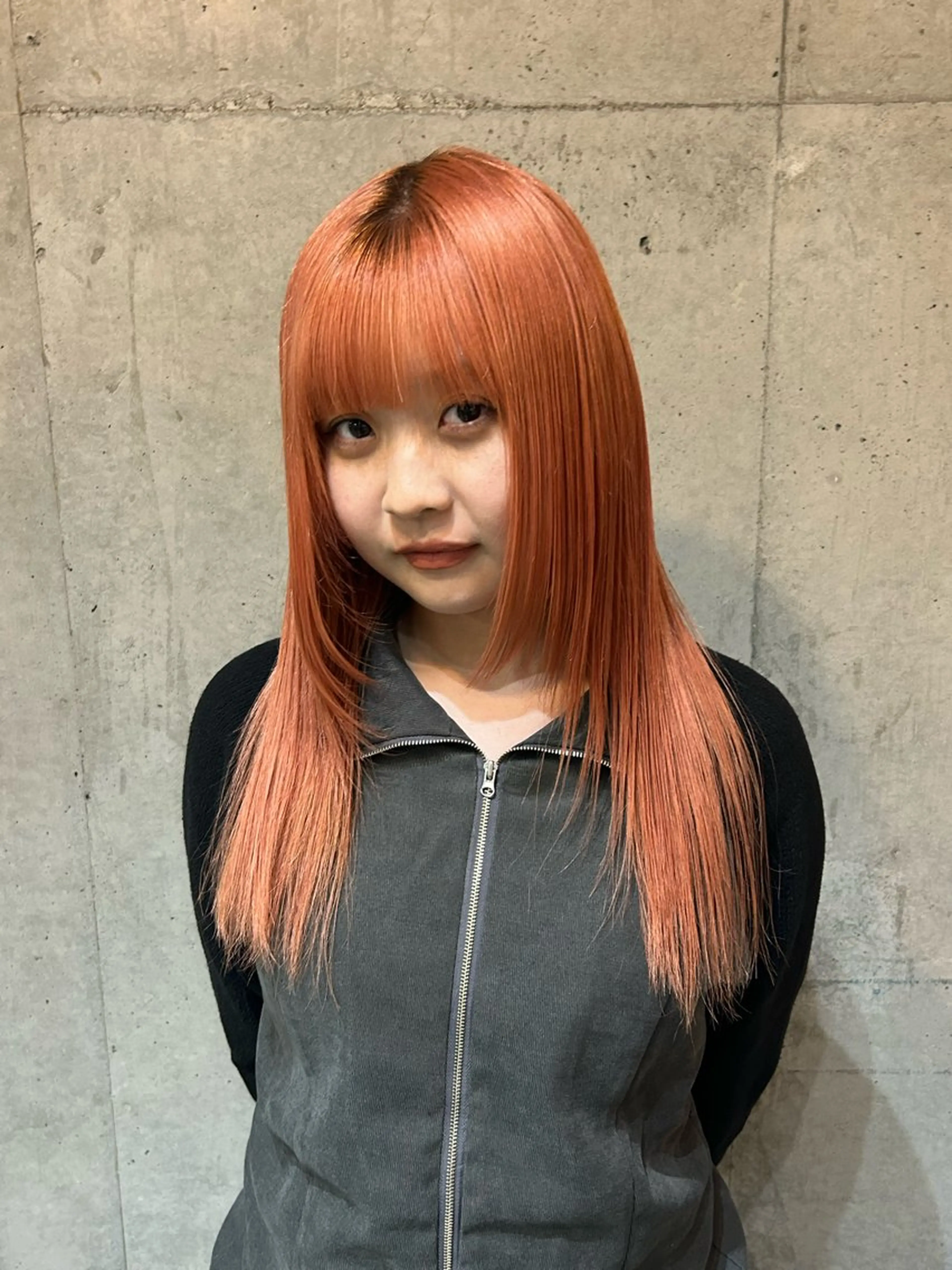 ロング カラー ブリーチ 韓国ボブ/レイヤー ボブ/ EMIRIのヘアスタイル