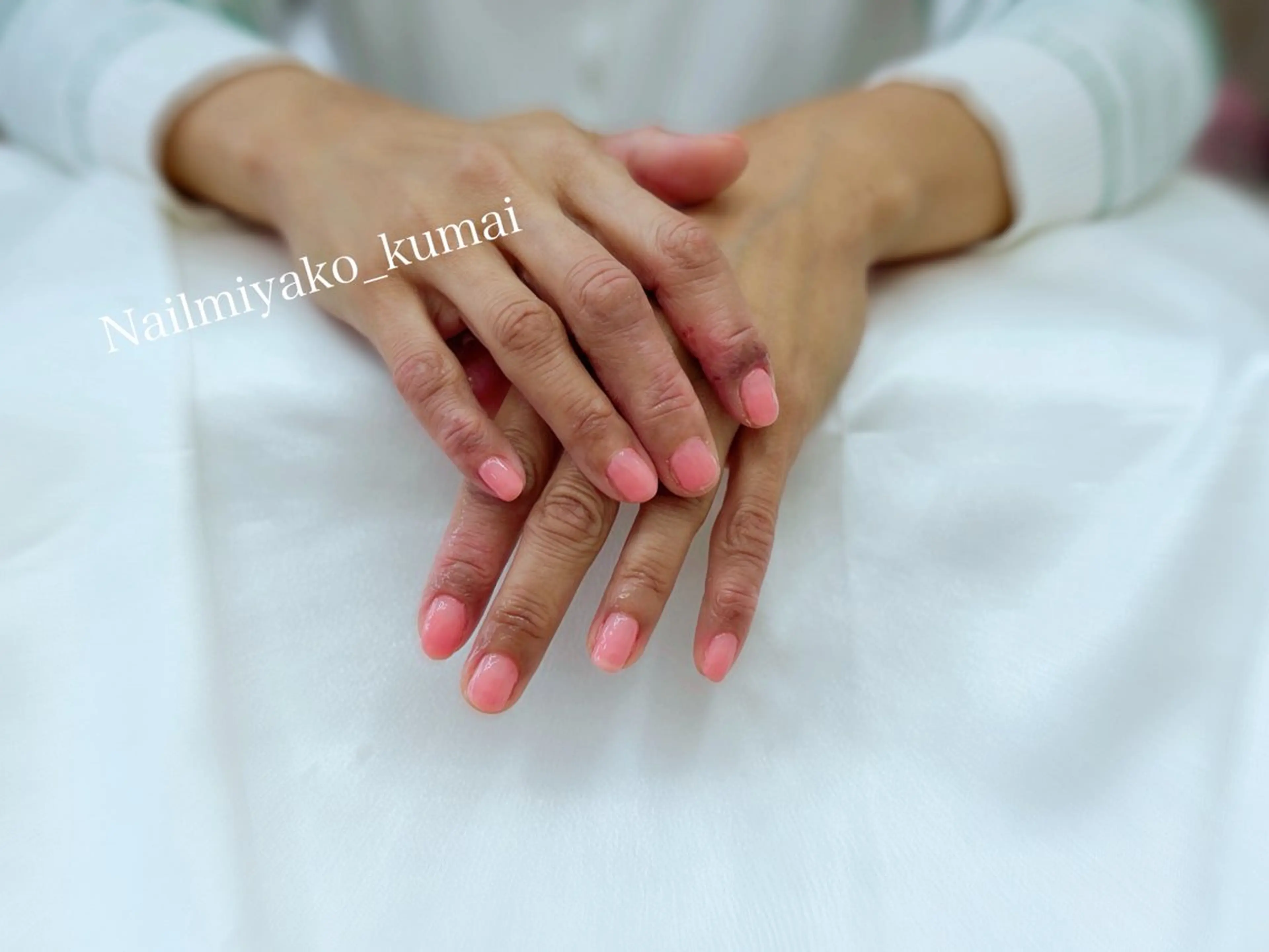 ネイル ワンカラーネイル 春ネイル Nailmiyako 熊井のネイルデザイン