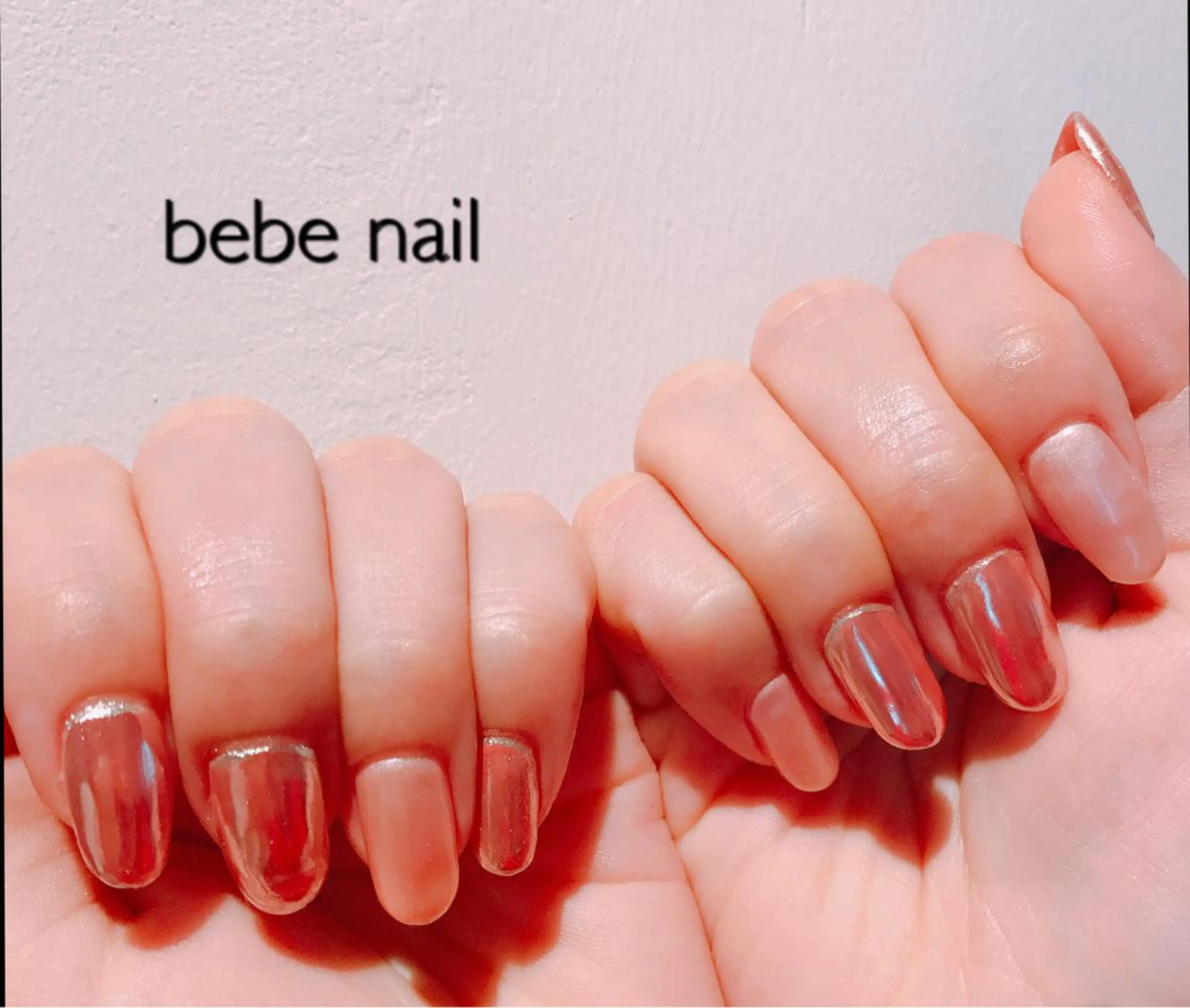 ネイル ジェルネイル ミラーネイル パラジェル Ann nailのネイルデザイン