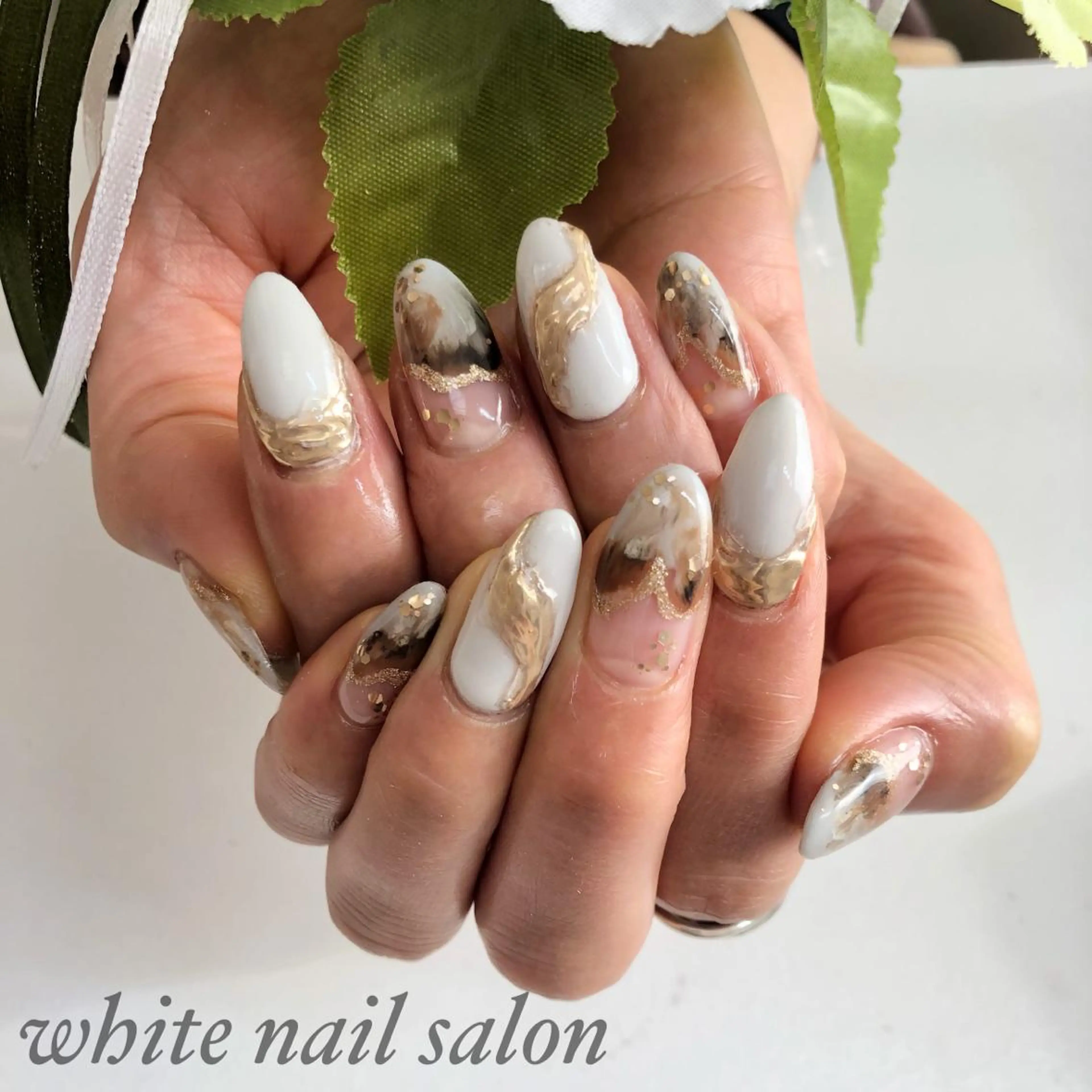 ネイル アートネイル フットネイル フレンチネイル ジェルネイル ハードジェル ハンドネイル white nail salonのネイルデザイン