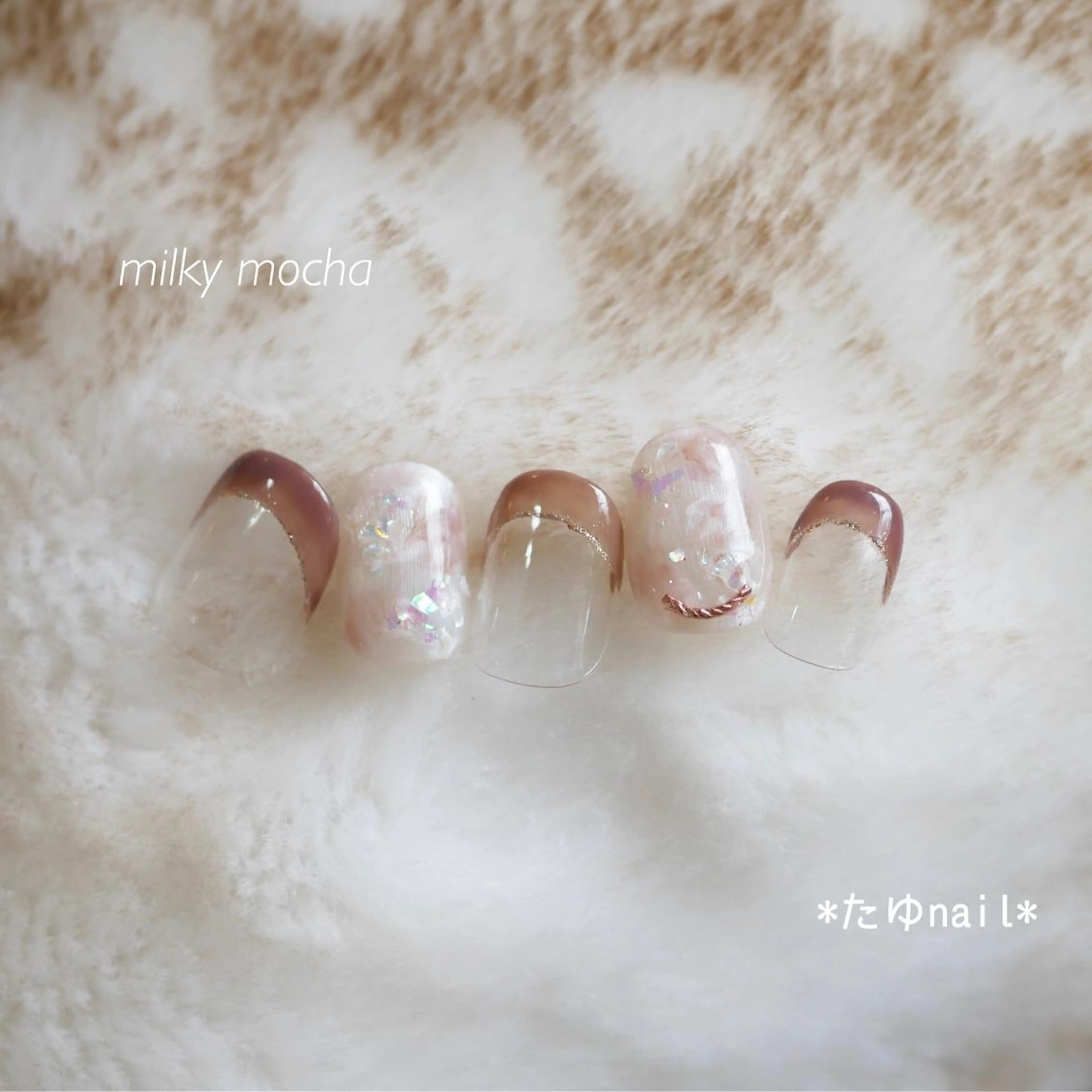 ネイル アートネイル べっ甲ネイル フレンチネイル ジェルネイル パラジェル ネイルサロン 【たゆnail】のネイルデザイン