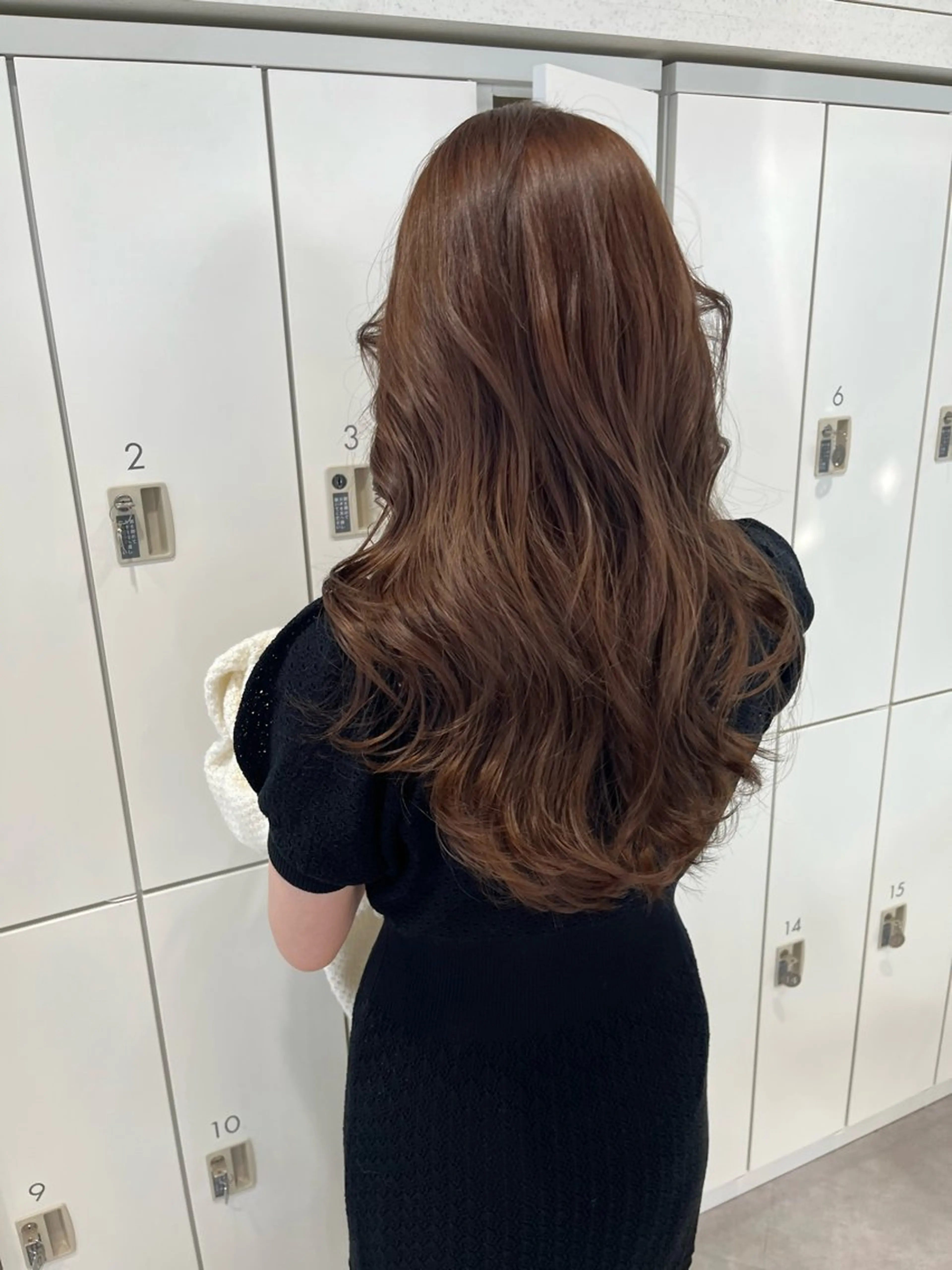 ロング カラー ブラウンカラー モカブラウン 韓国風ヘア レイヤーカット カット ヘアカラー トリートメント 韓国ハッシュカット/ 新宿/髪質改善/岡崎のヘアスタイル