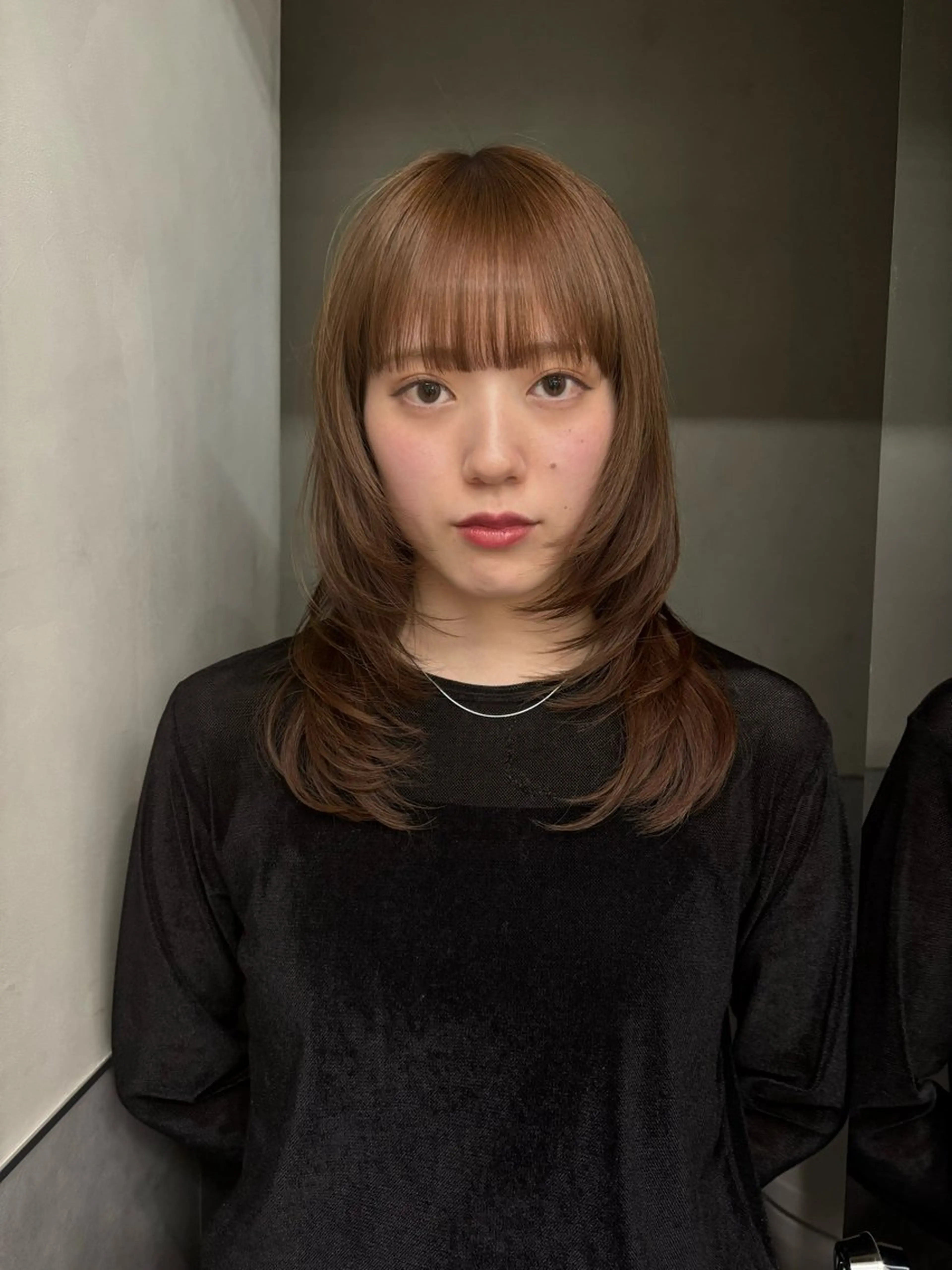 セミロング レイヤーカット シャギー 日吉/レイヤー/ 髪質改善/iatoのヘアスタイル