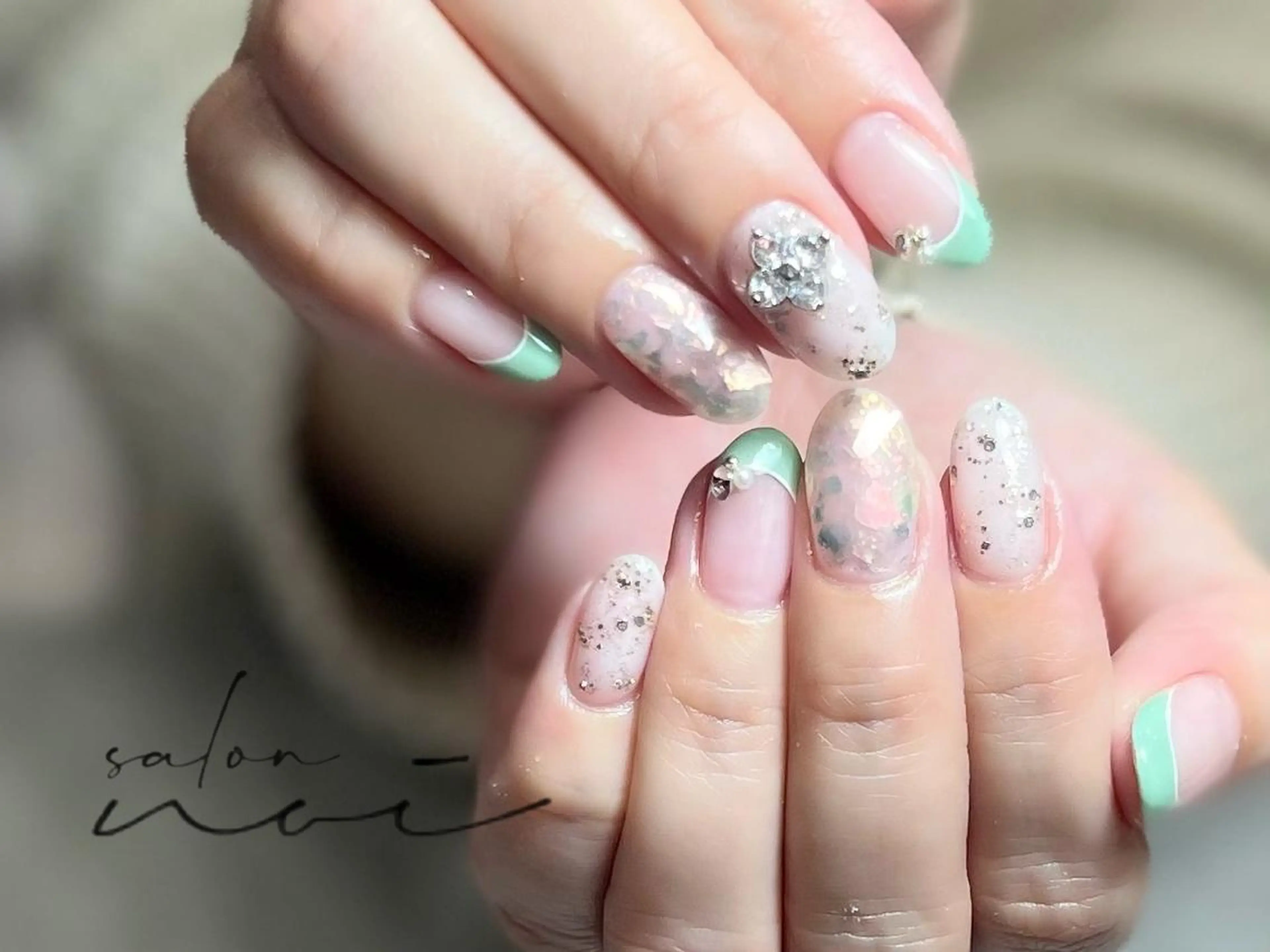 ネイル 春ネイル ハンドネイル salon noiのネイルデザイン