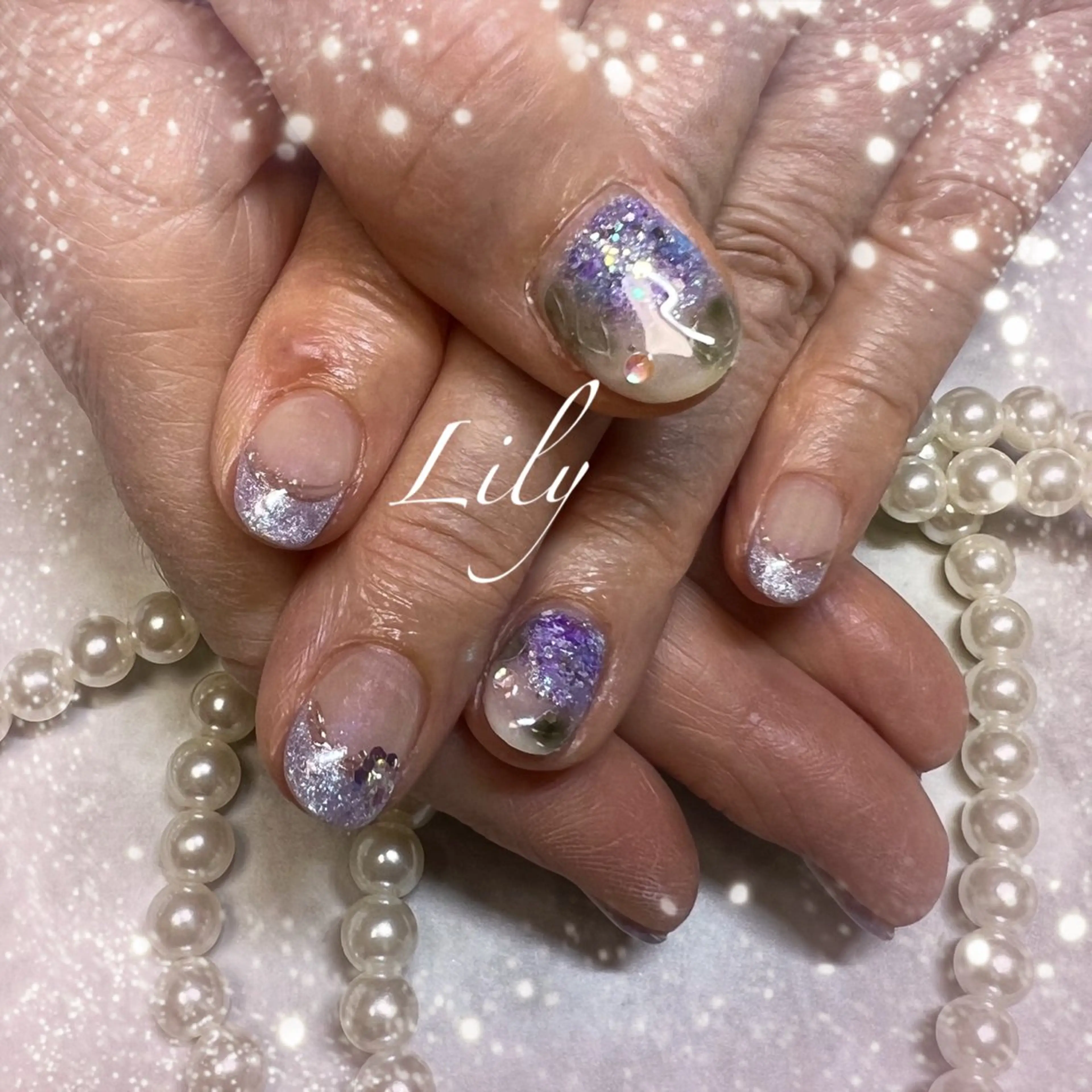 ネイル ハンドネイル Lily*nail 🌻Mii🌻のネイルデザイン