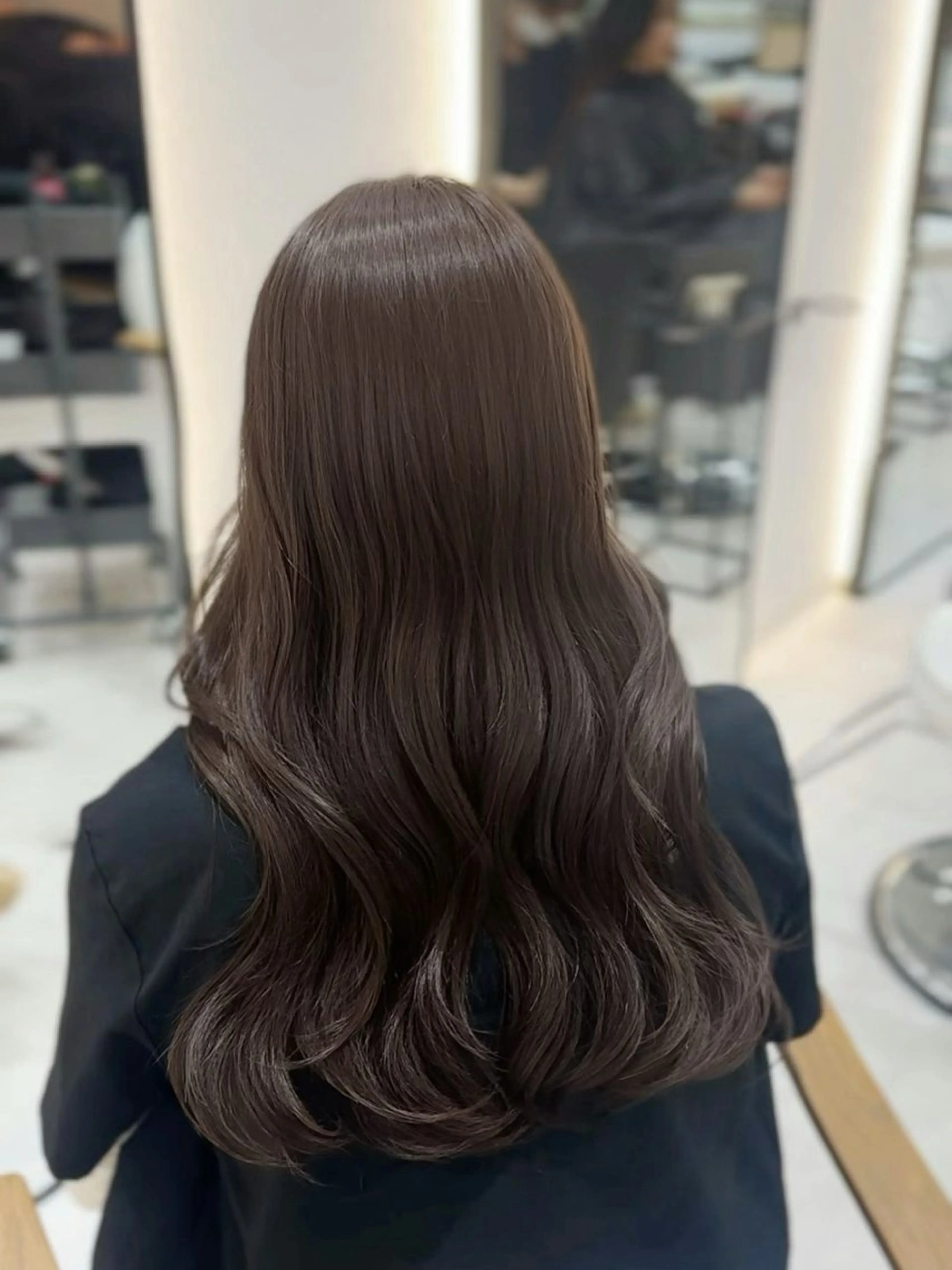ロング シアーブラウン 韓国ヘア/艶髪ロング グレージュ/kanaのヘアスタイル