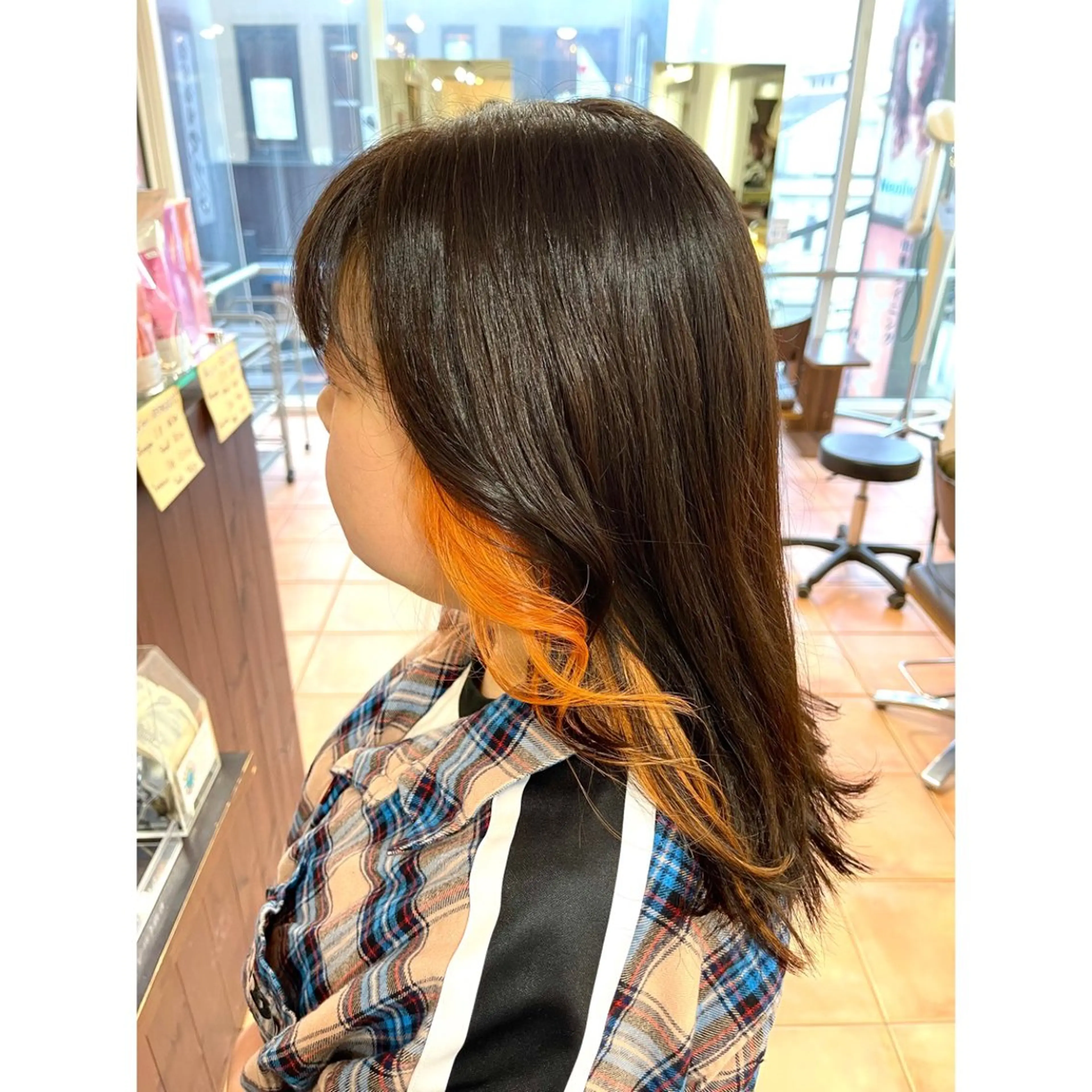 セミロング カラー ヘアアレンジ カット ヘアカラー 🦋エクステ/透明感 カラー🦋宮川莉央のヘアスタイル