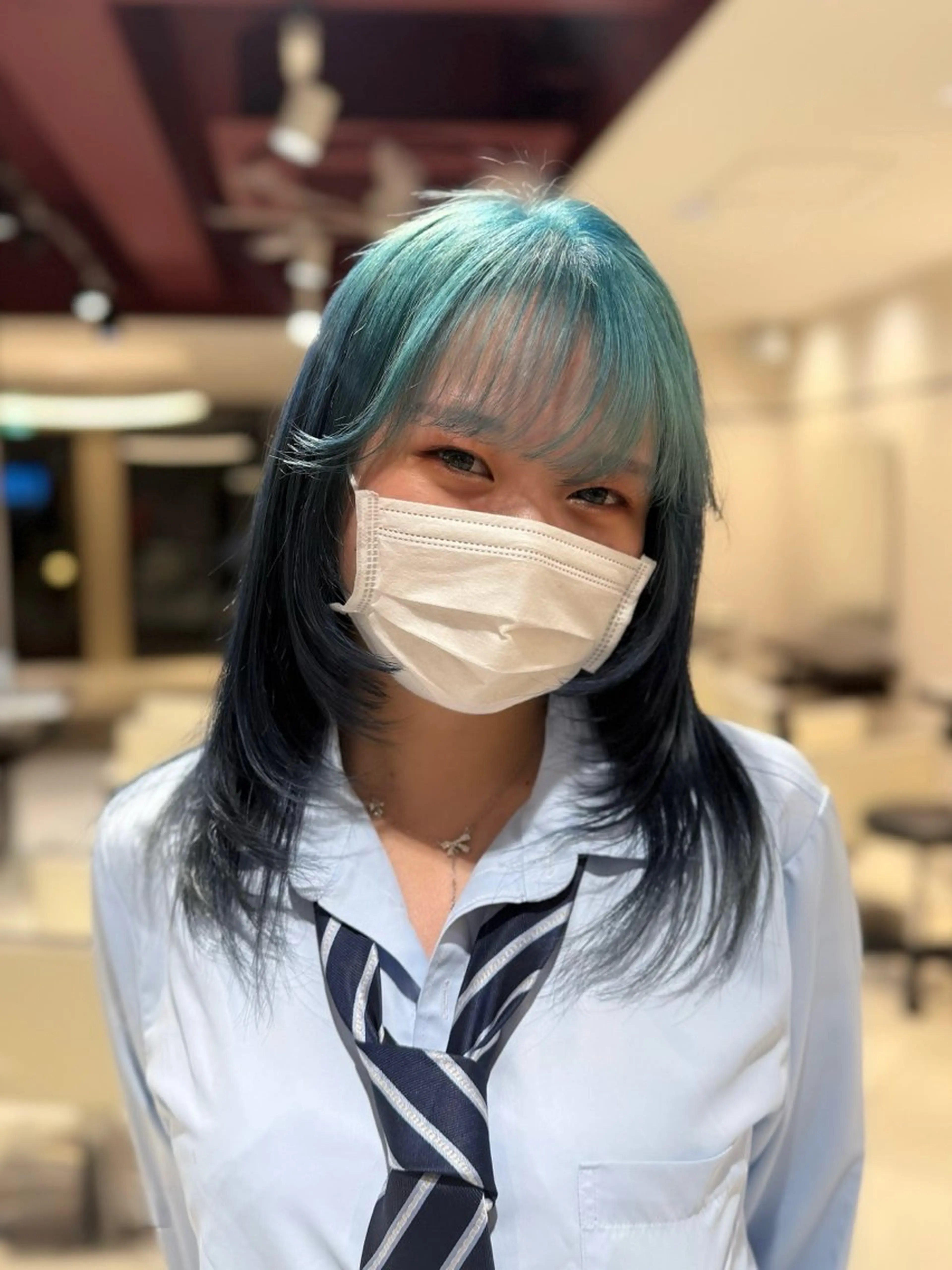 ロング カラー ブルーカラー ネイビーカラー Harris 表参道・外苑前・青山 表参道本店所属・艶カラー/ハイトーン /アレンジ/meiのヘアスタイル