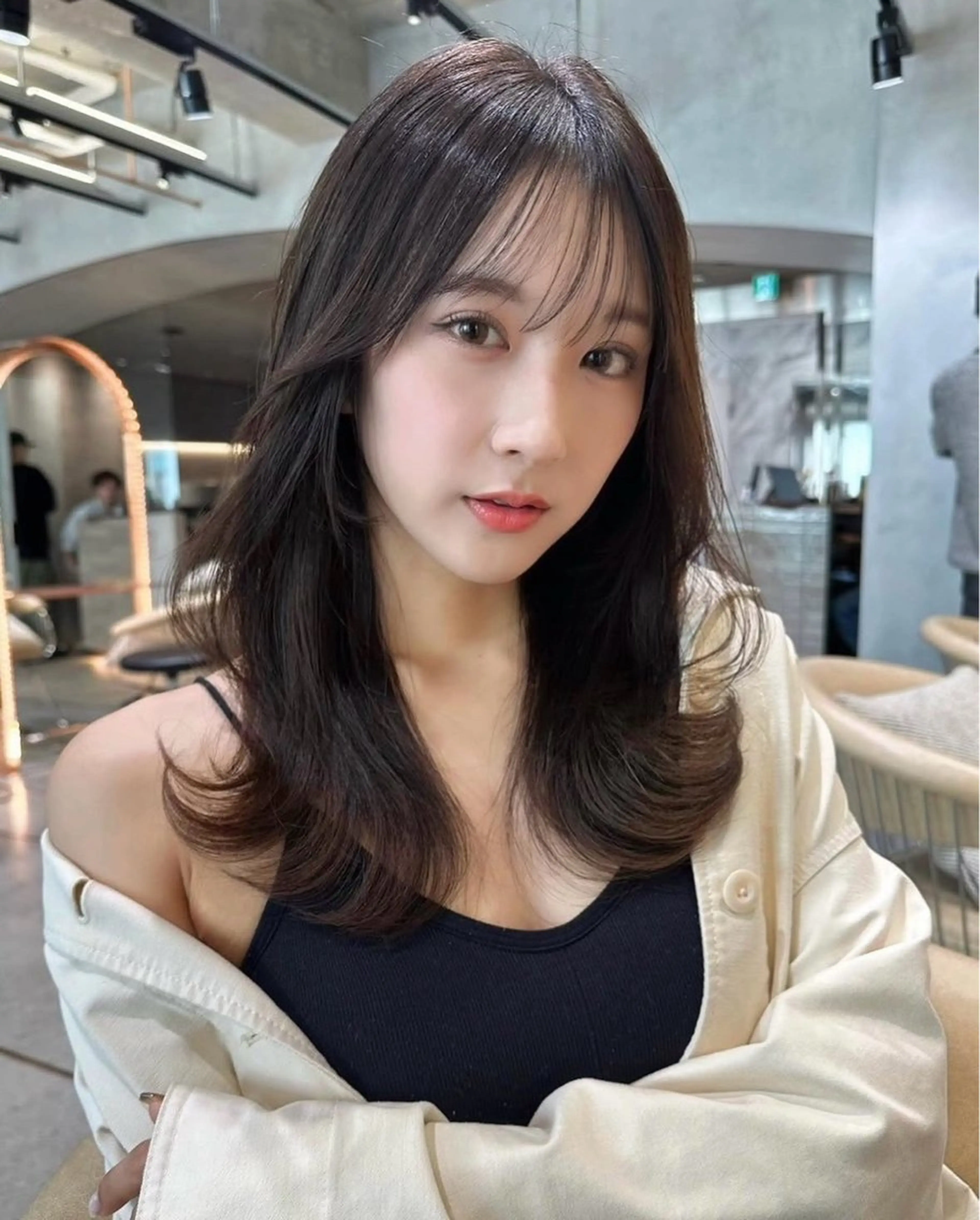 セミロング カット ヘアカラー 似合わせカラーの達人 ダブルカラー/森栄範のヘアスタイル