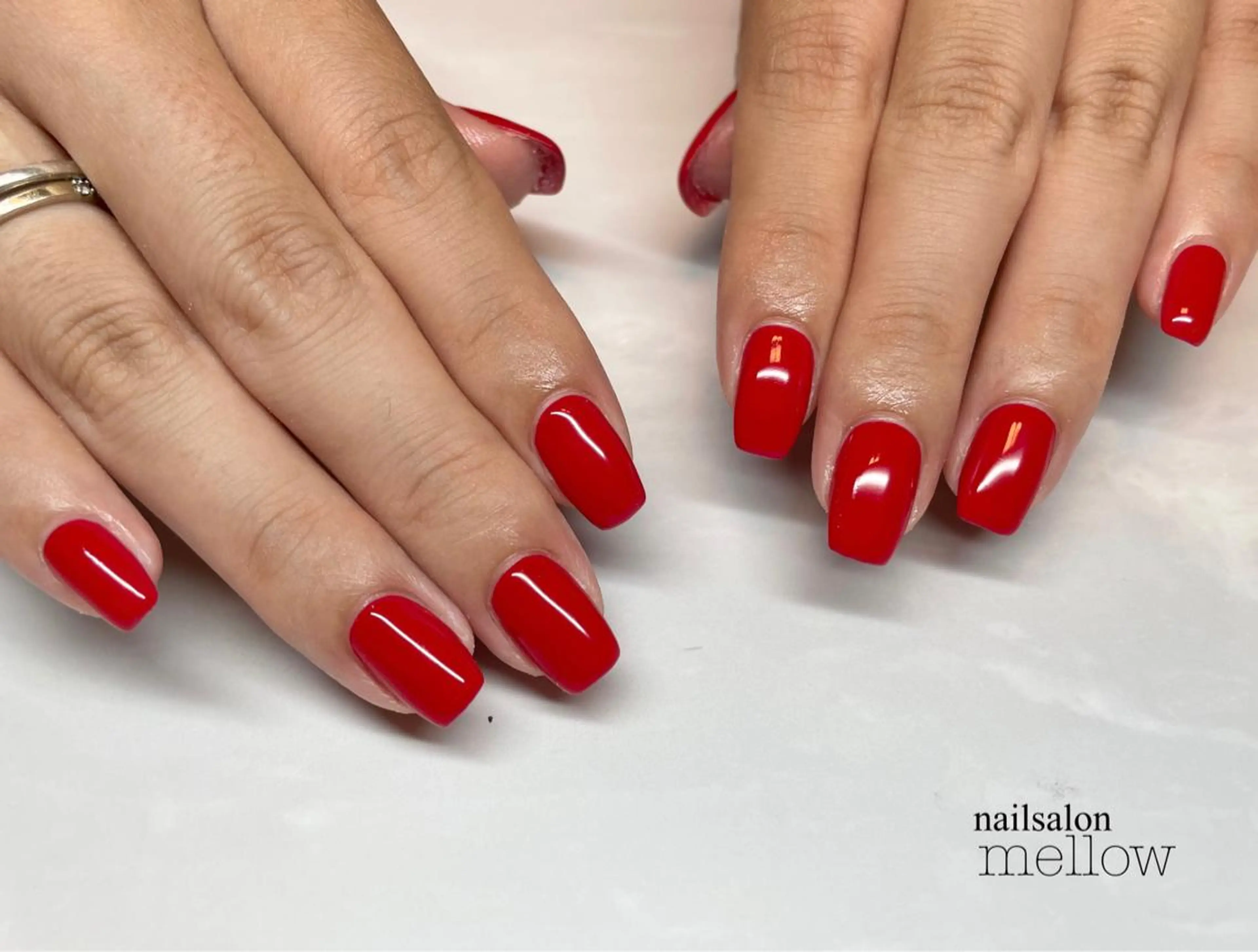 ネイル 赤色 大山 浩美のネイルデザイン