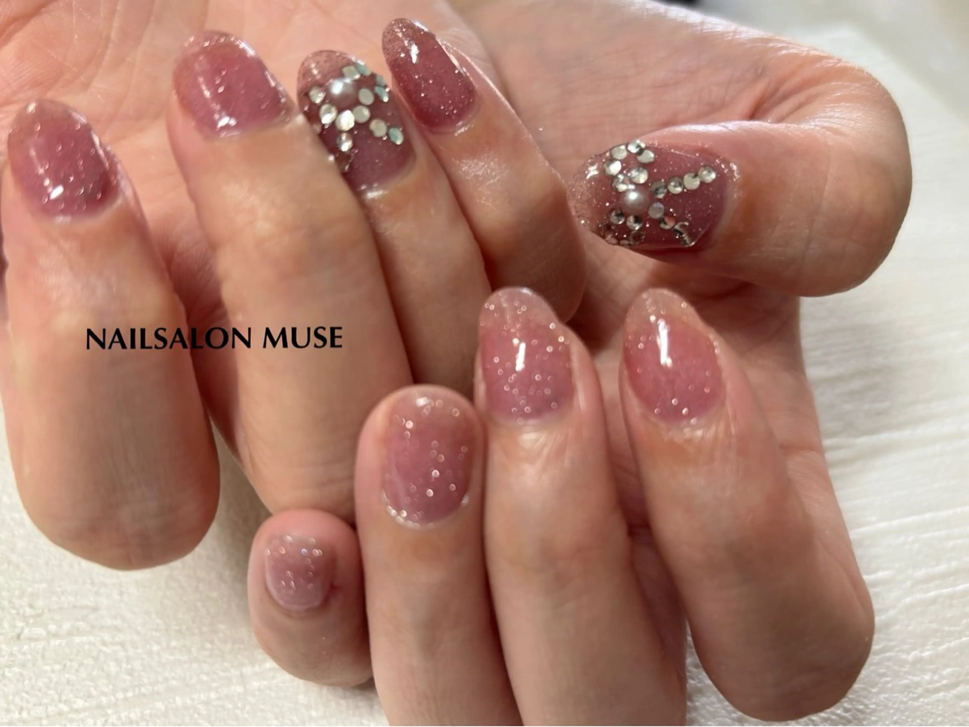 ネイル フラッシュネイル 持ち込み リボン Nail Salon MUSE    Aiのネイルデザイン