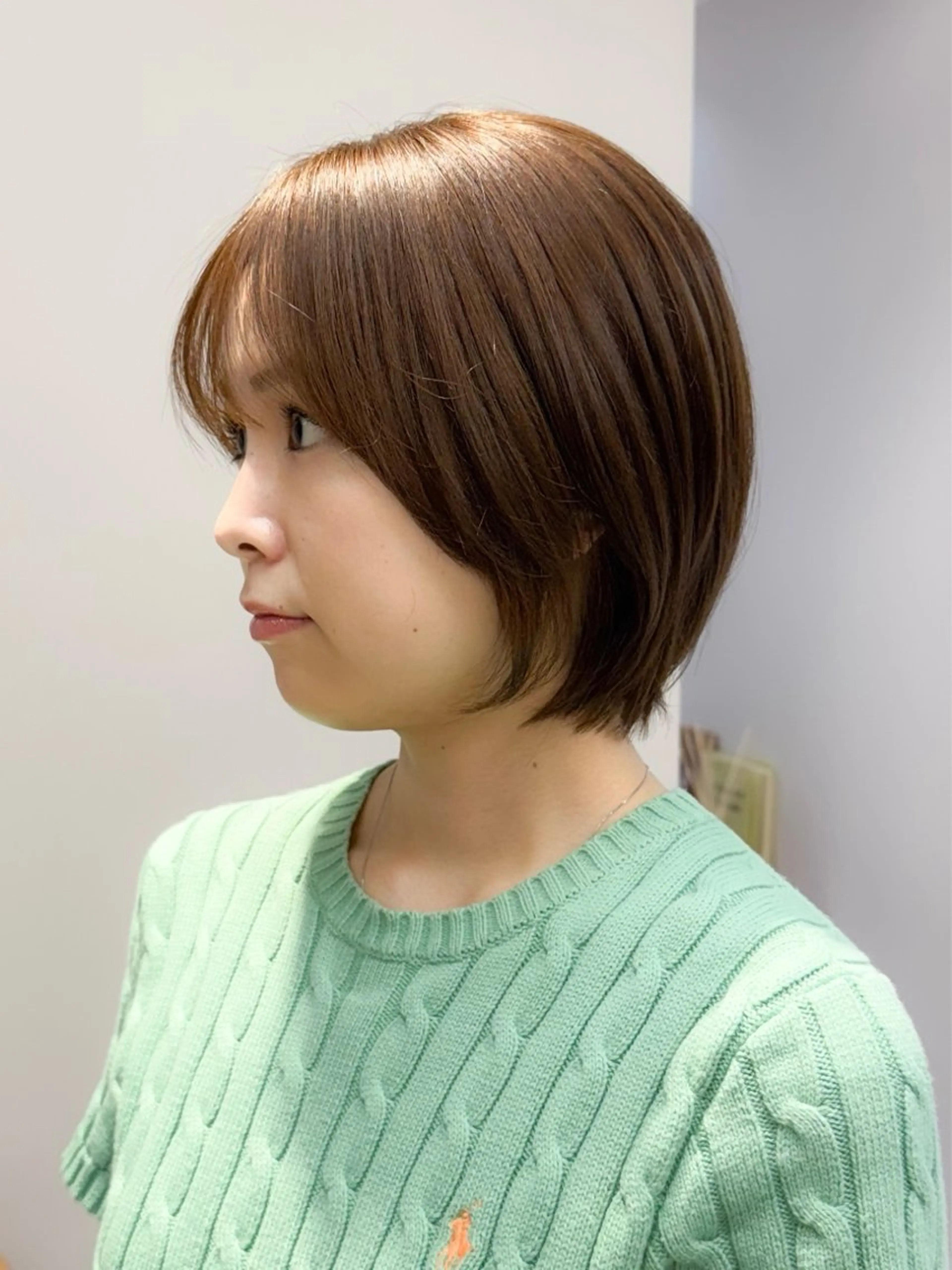 ショート カラー ヘアアレンジ ブリーチ ダブルカラー イヤリングカラー イルミナカラー ブリーチなしカラー 立川レイヤー 透明感カラーaoiのヘアスタイル