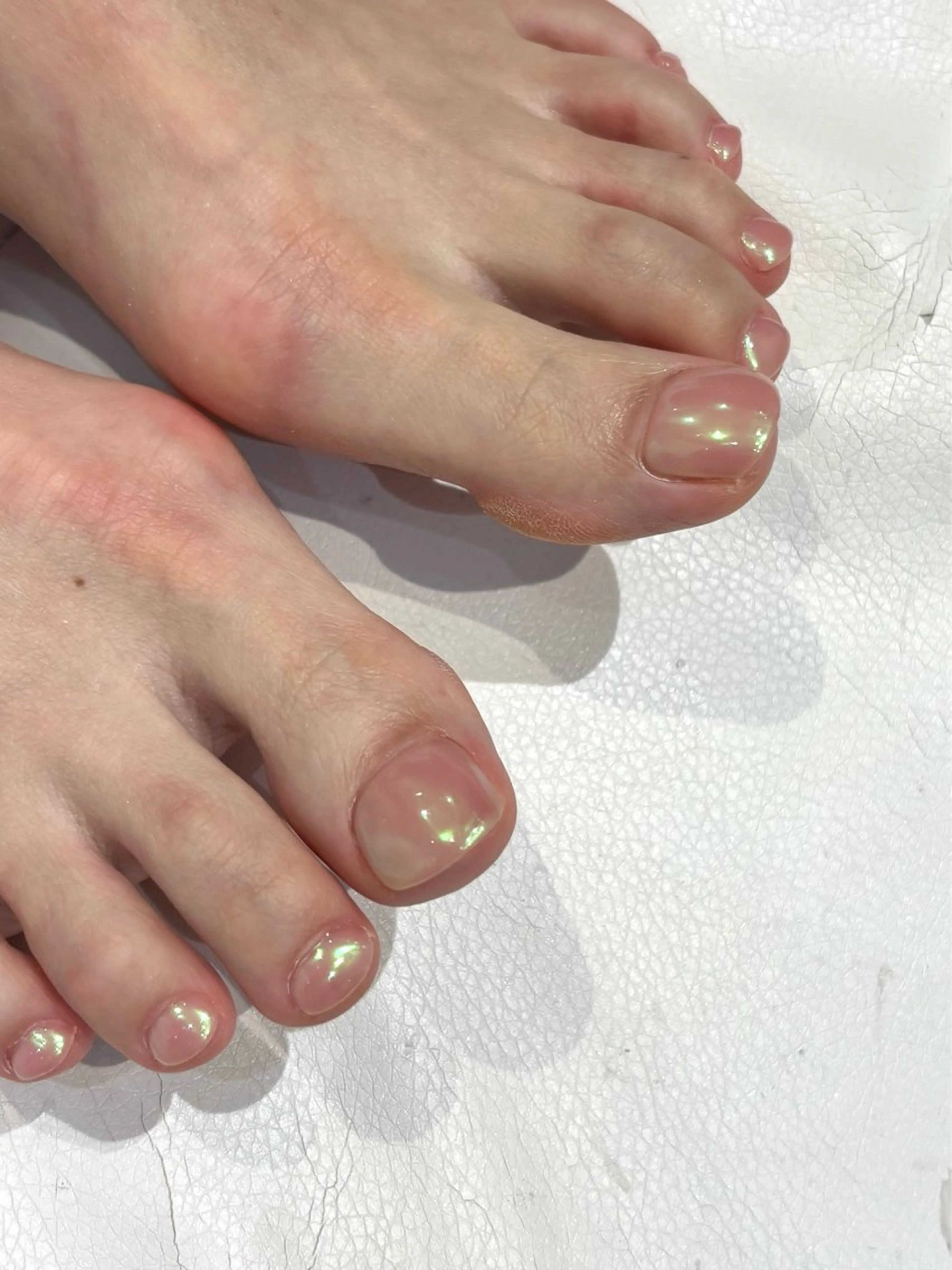 【フットネイル】艶感★ミラーネイルの写真