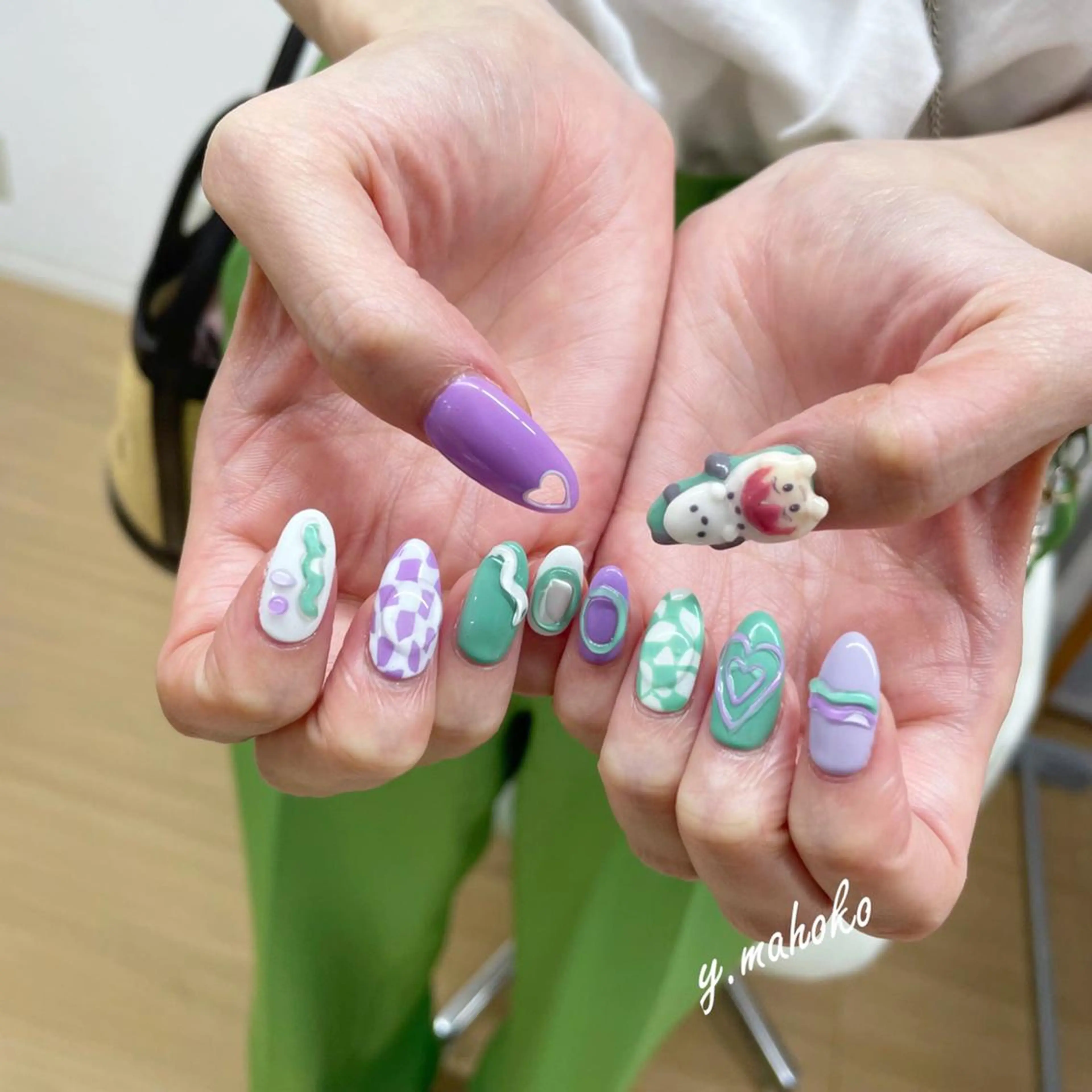 ネイル ハンドネイル パラジェル有/ 長さだし/mahoのネイルデザイン