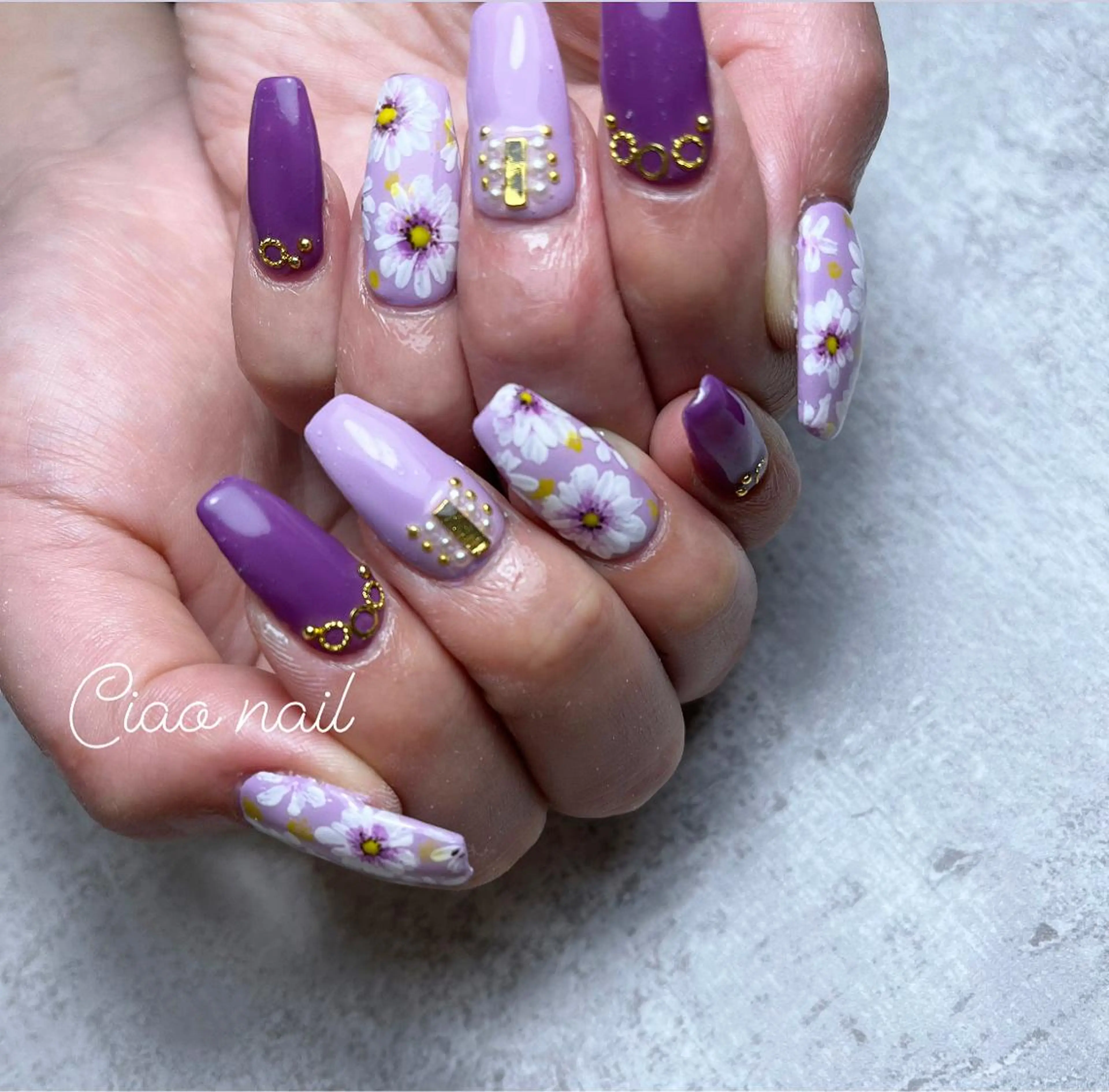 ネイル フラワーネイル 春ネイル #Amin nail salonのネイルデザイン