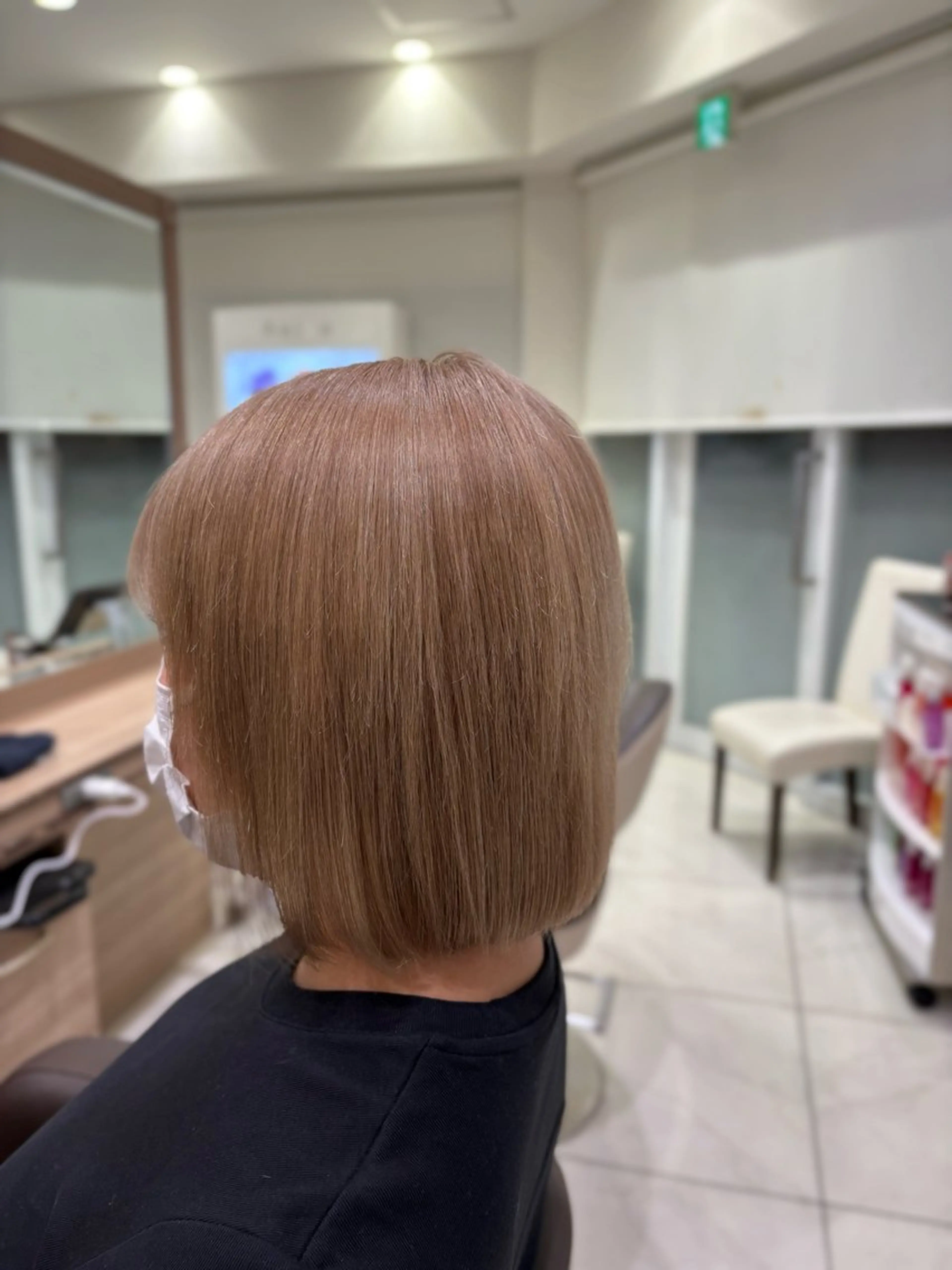 カラー ベージュカラー ブリーチ ハイトーンカラー ボブ Ash 二子玉川店 🐈‍⬛中溝有紗🎀のヘアスタイル