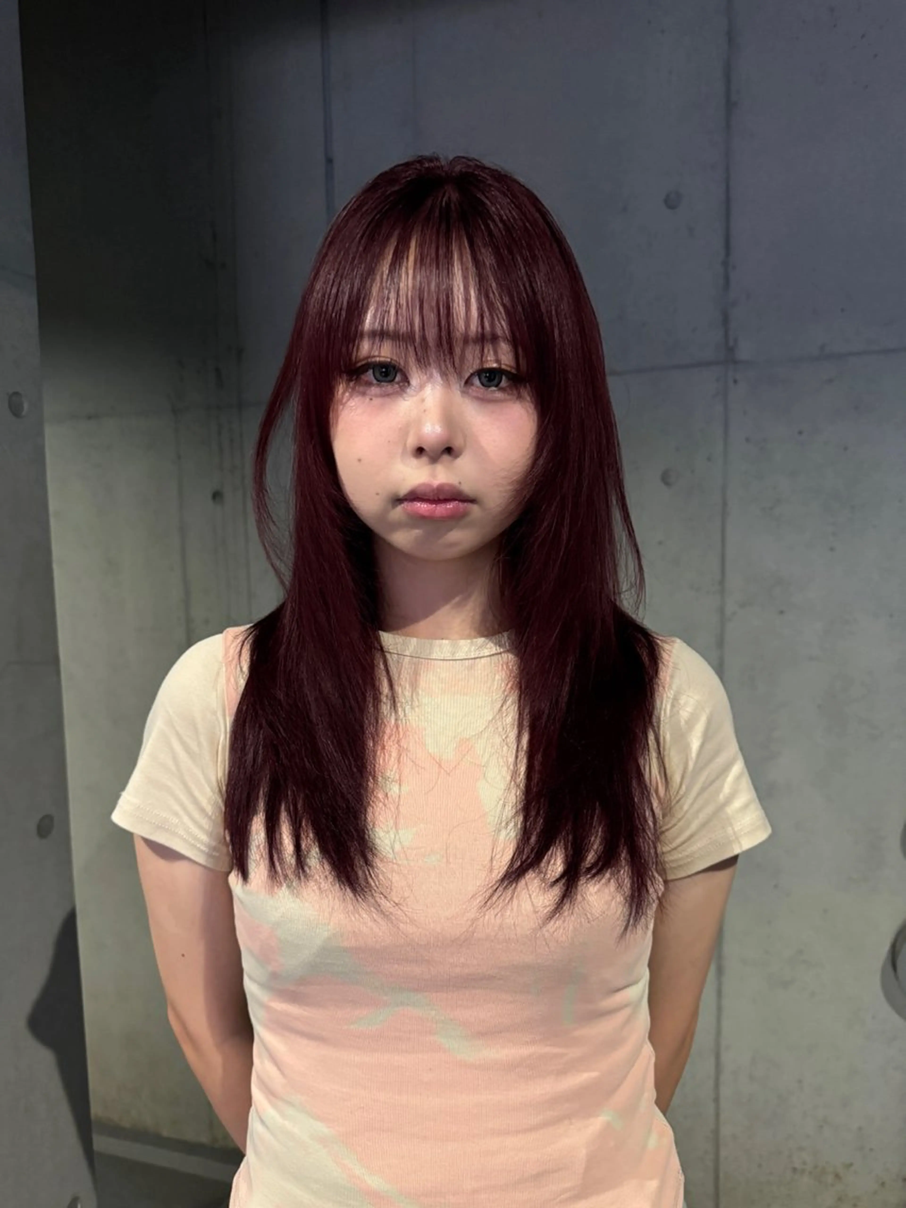 ロング カラー カット ヘアカラー トリートメント だいち/ブリーチ/ レイヤーカットのヘアスタイル