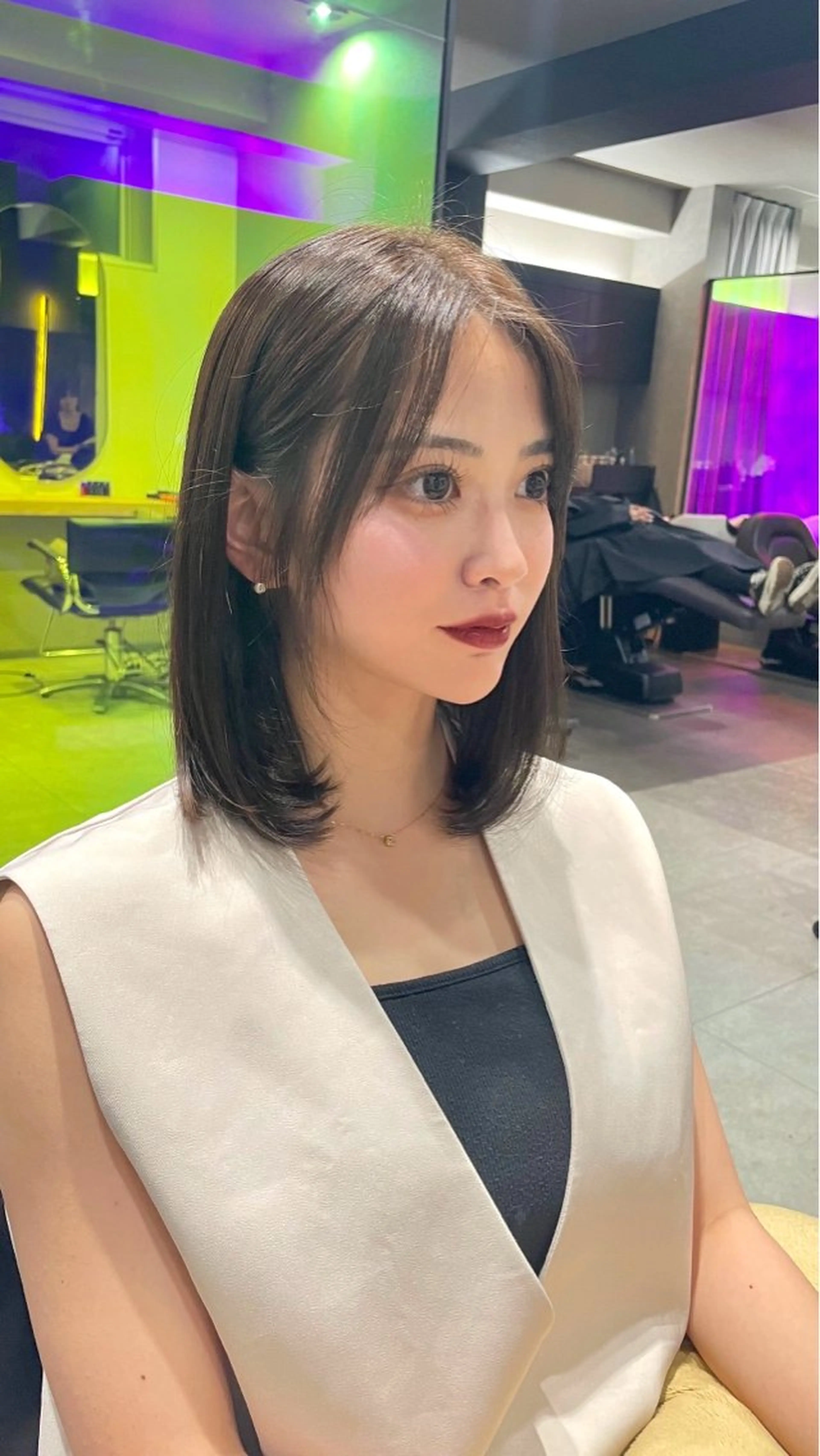 ミディアム ヘアカラー 福岡美髪矯正/ KAEDEのヘアスタイル