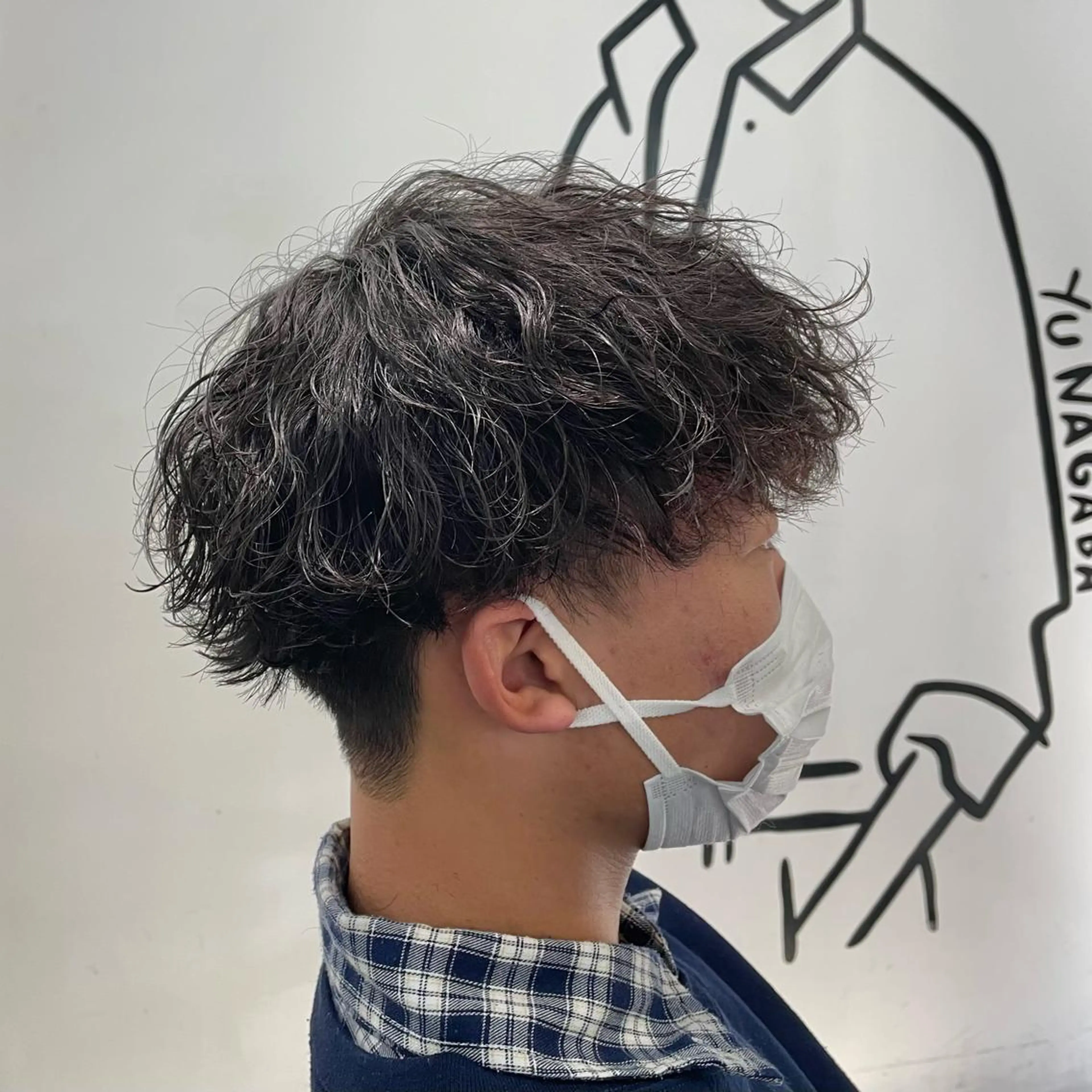 ショート パーマ メンズ 波巻きパーマ カット パーマ メンズ特化美容師/ 藤戸 椋のヘアスタイル