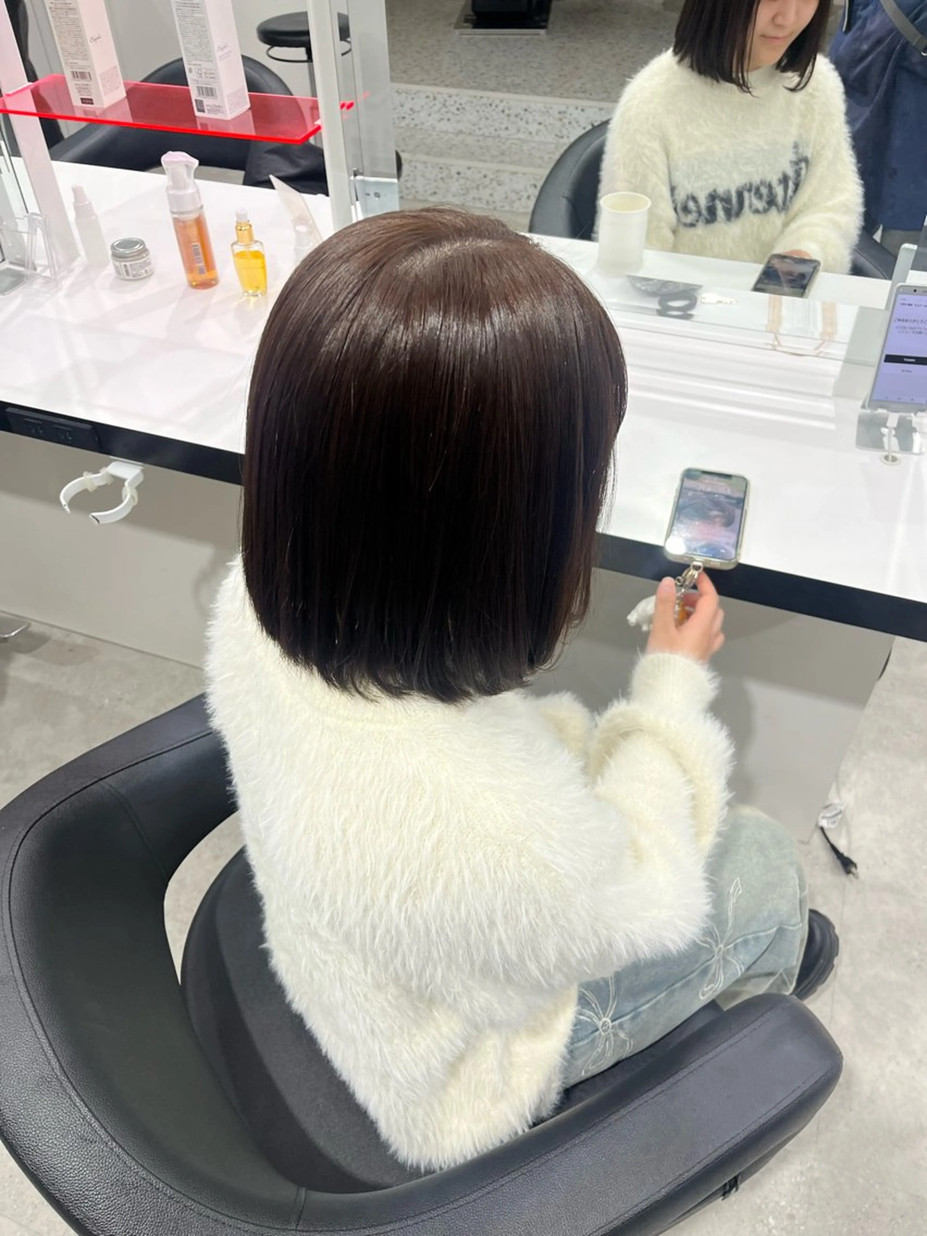 ミディアム カラー みう/仙台/暖色/ 艶髪/顔周りカット/のヘアスタイル