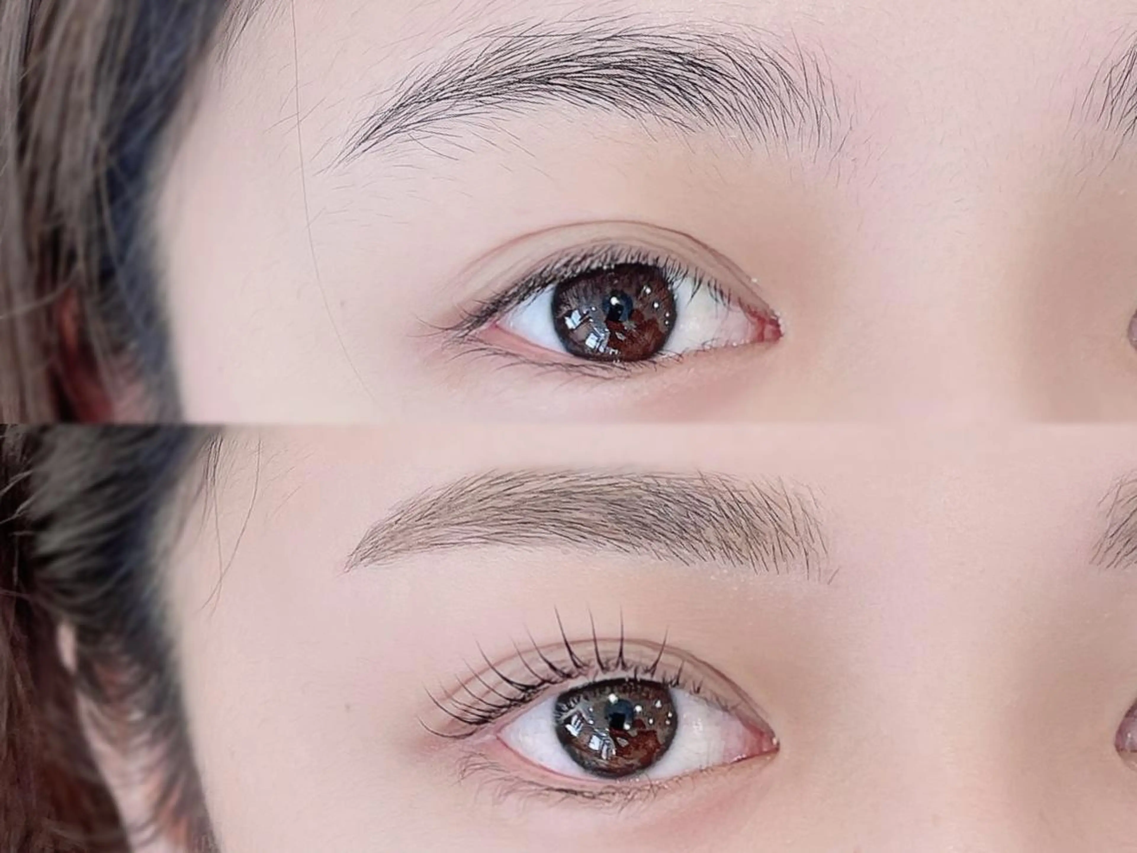《平日×当日限定🤍》まつげパーマ＋アイブロウ（眉WAX＋間引きカット）の写真