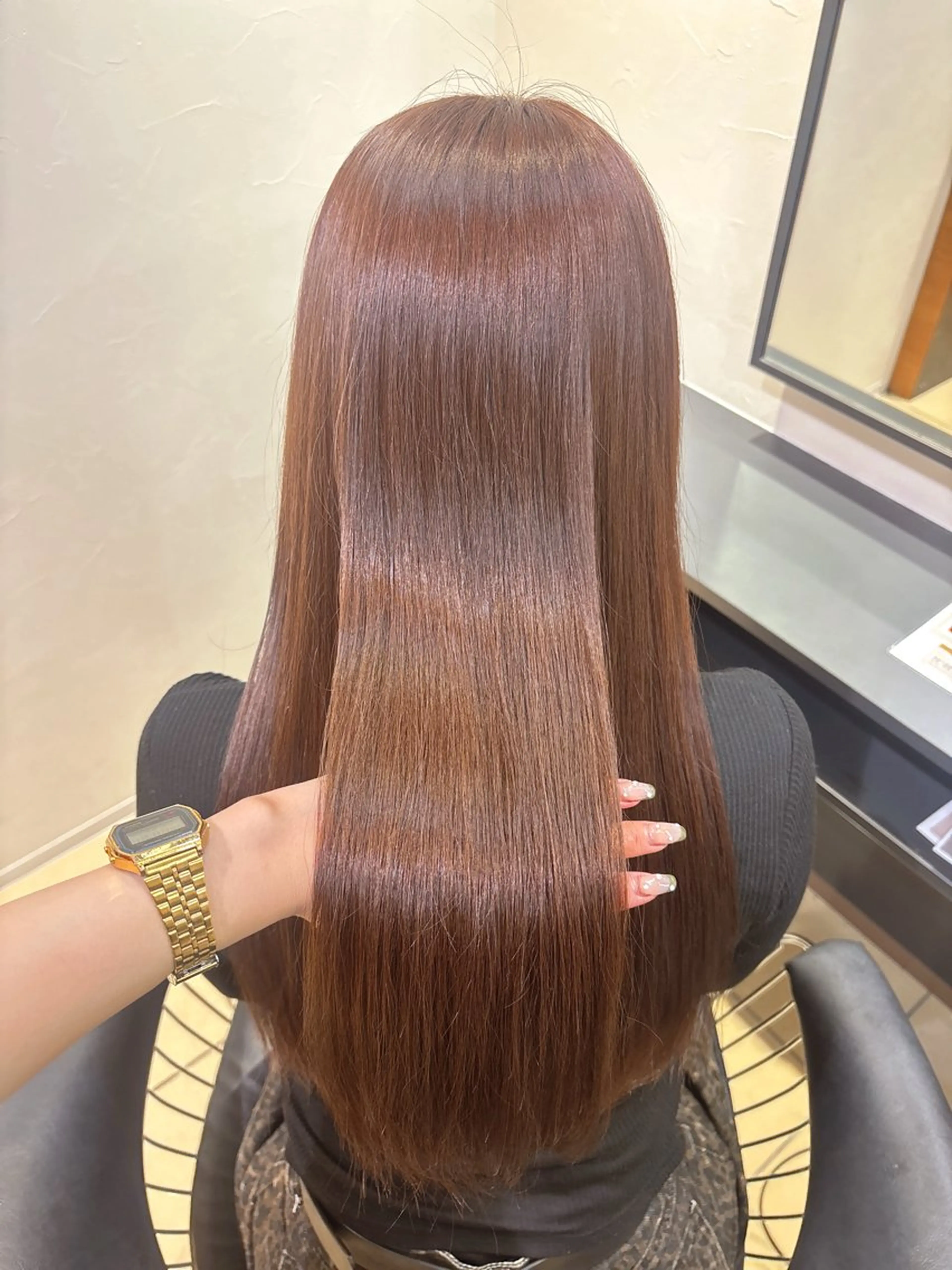 ロング カラー ブリーチ ダブルカラー ブリーチなしカラー カット ヘアカラー 🫧いお/透明感艶 カラー/縮毛矯正🫧のヘアスタイル