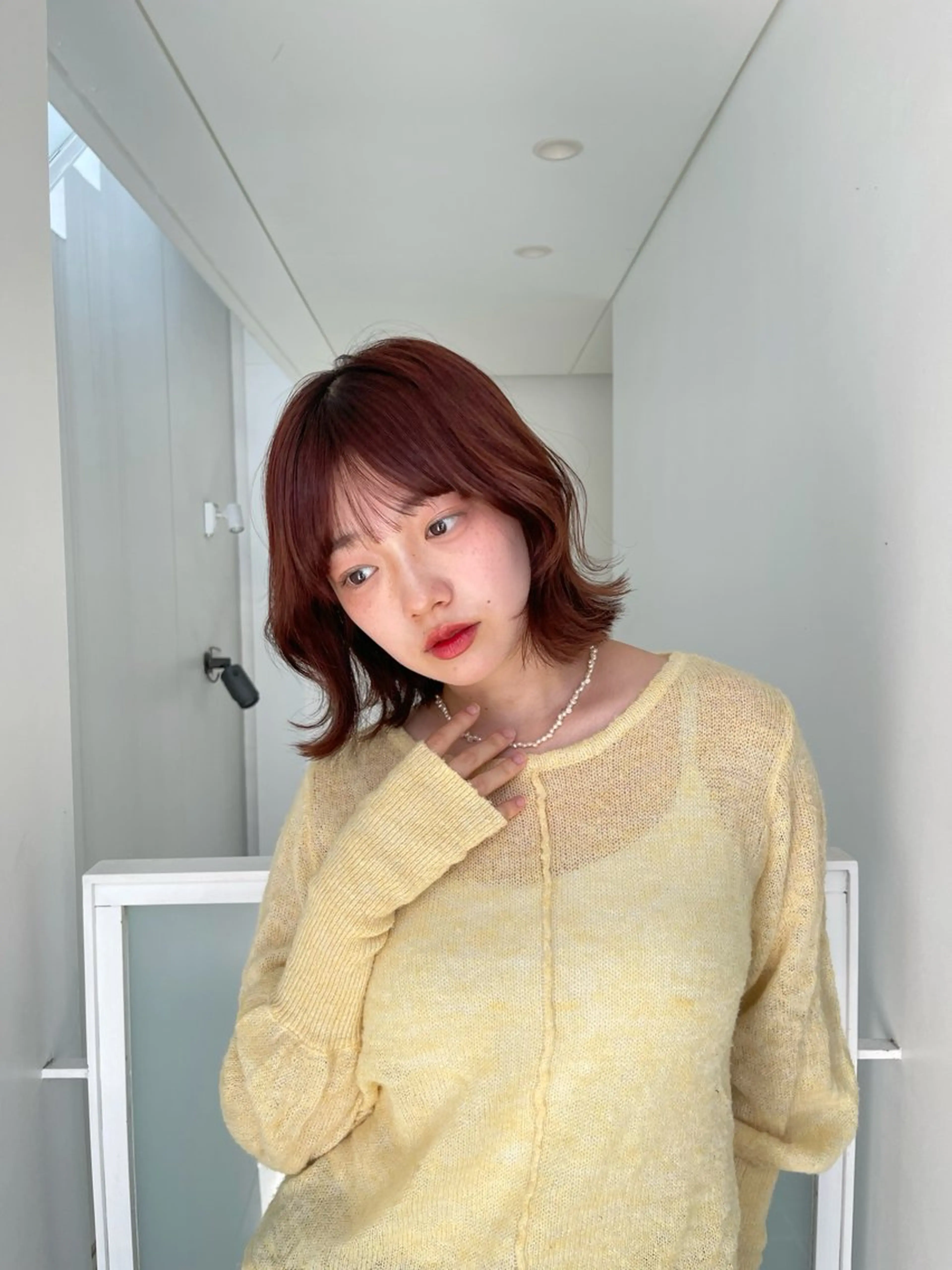 ミディアム カラー ヘアアレンジ ヘアカラー トリートメント 愛莉/ラベンダー/ ベージュ/ブラウンのヘアスタイル