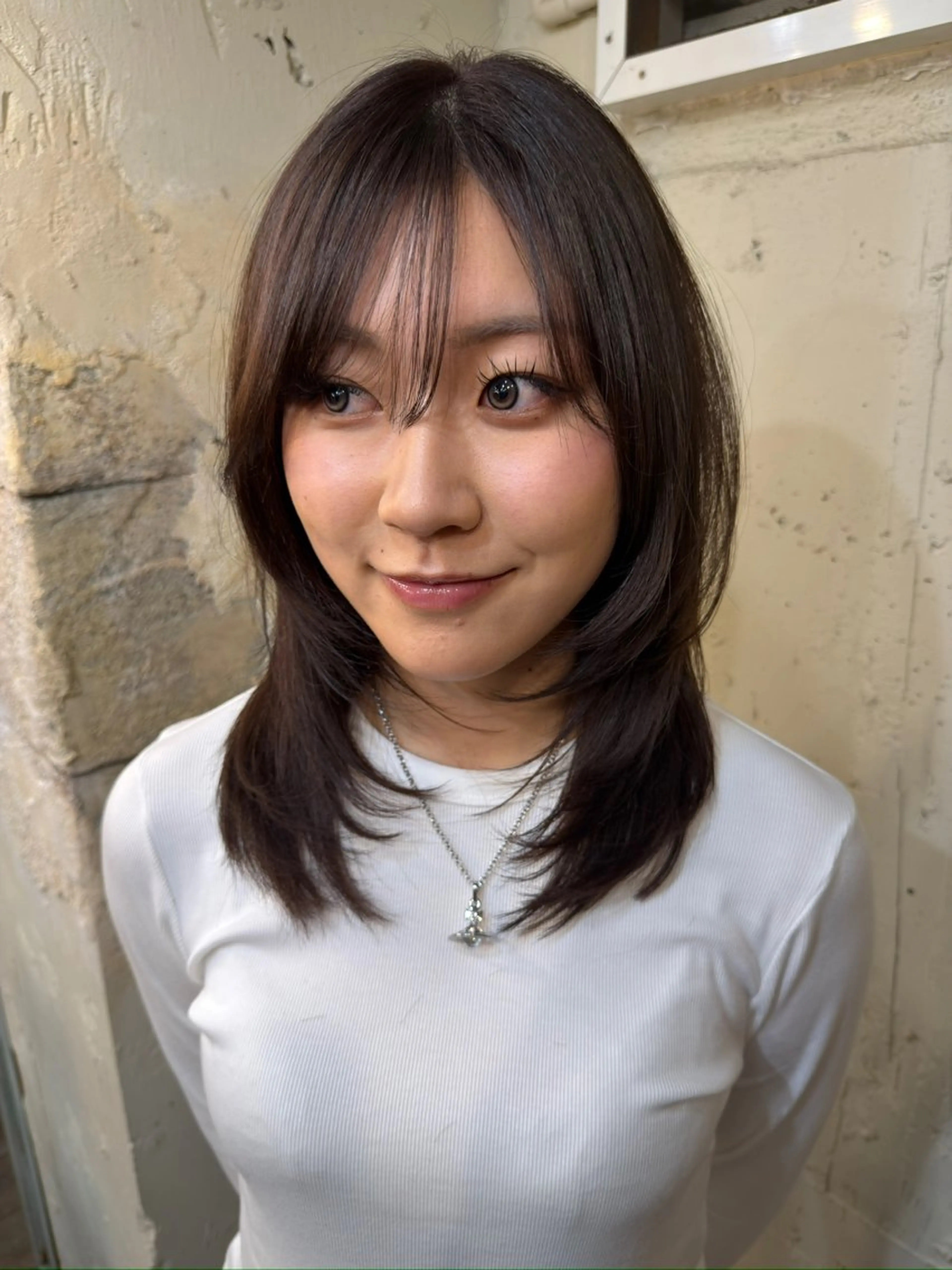 ミディアム ハッシュカット 大竹 哲也のヘアスタイル