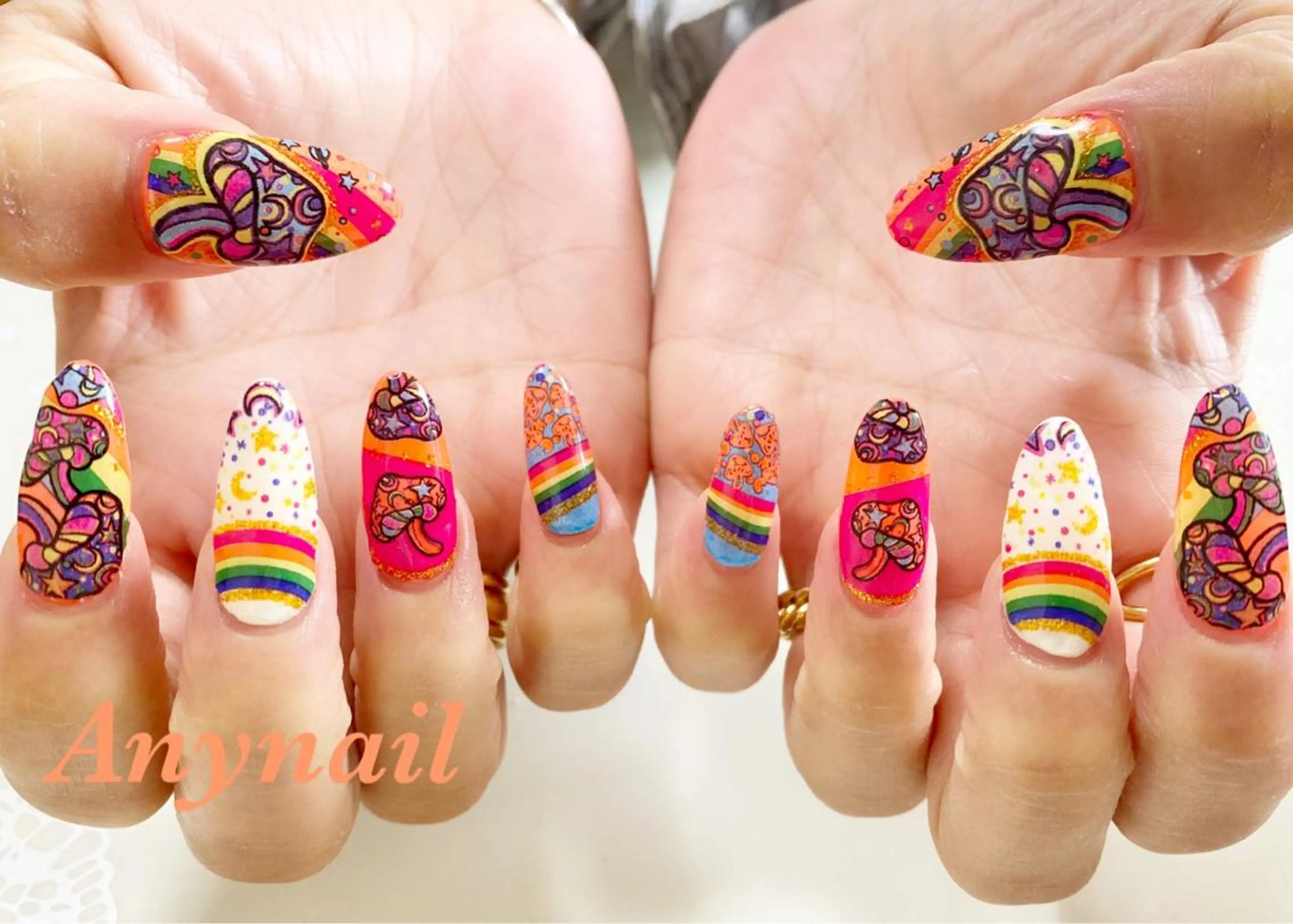 ネイル ブルー 持ち込み スカルプネイル 岩澤 恵子のネイルデザイン