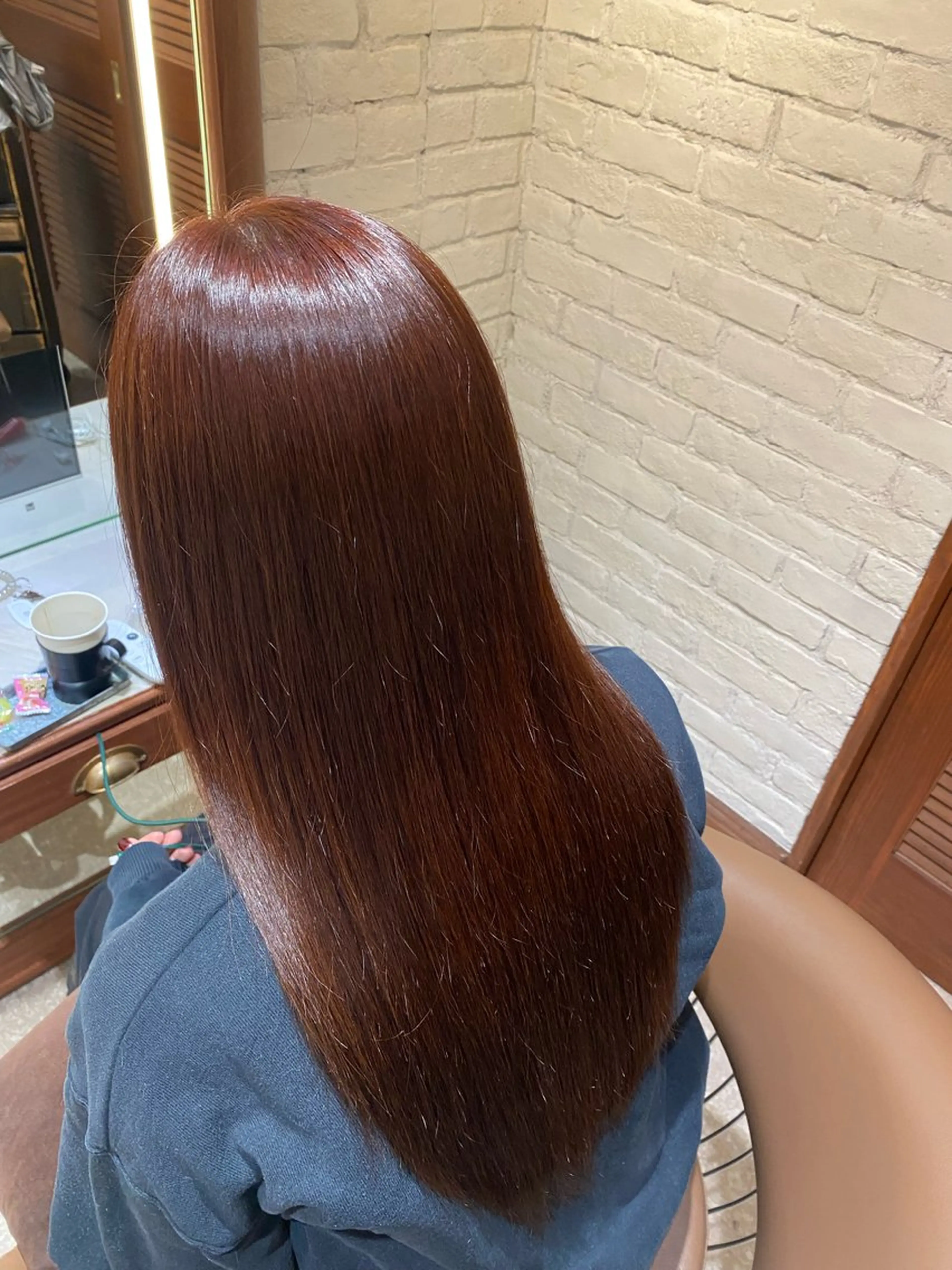 ロング カラー ブリーチ ブリーチなしカラー cloe中目黒 モエカのヘアスタイル