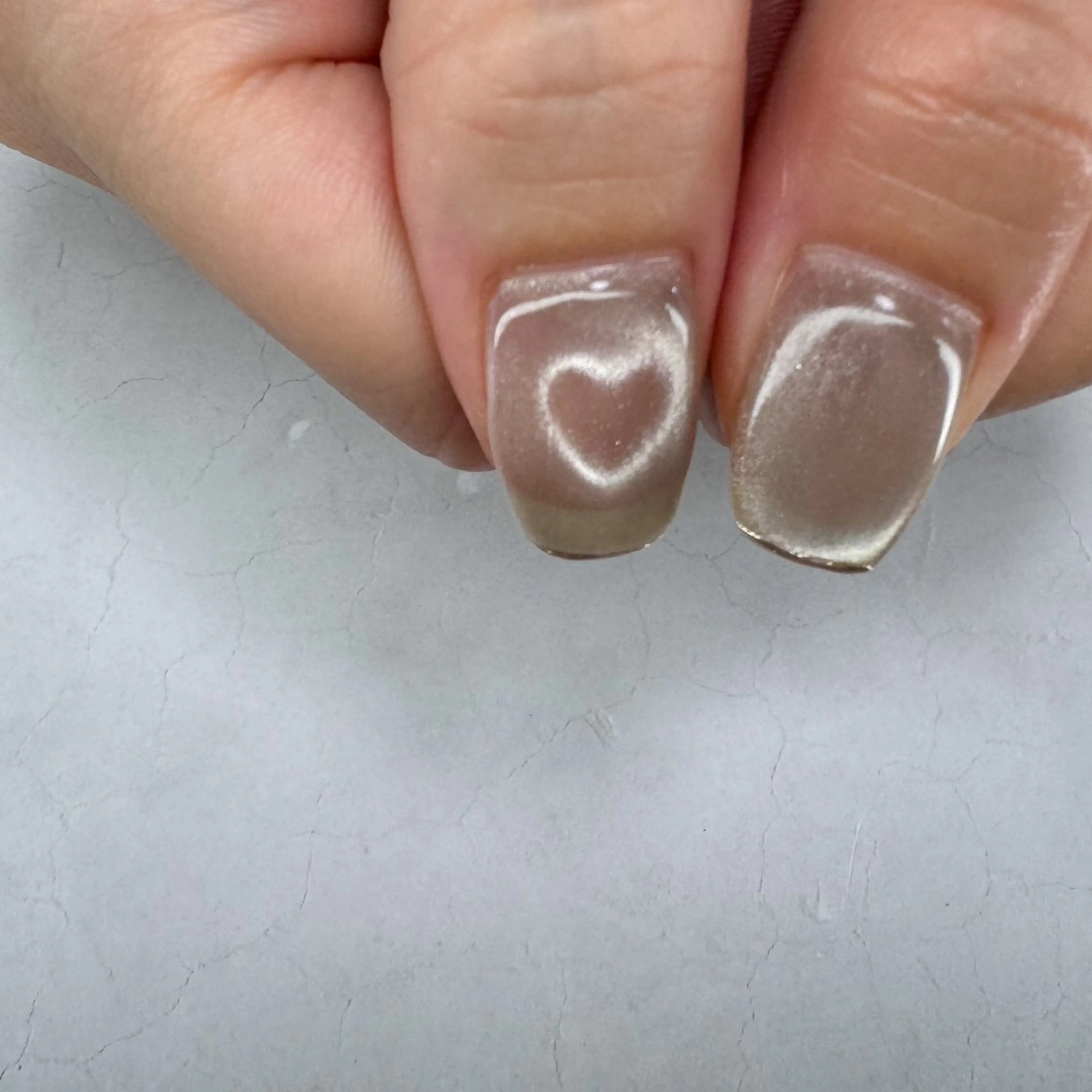 ネイル ハート マグネットネイル ハンドネイル pointillé .ayaのネイルデザイン