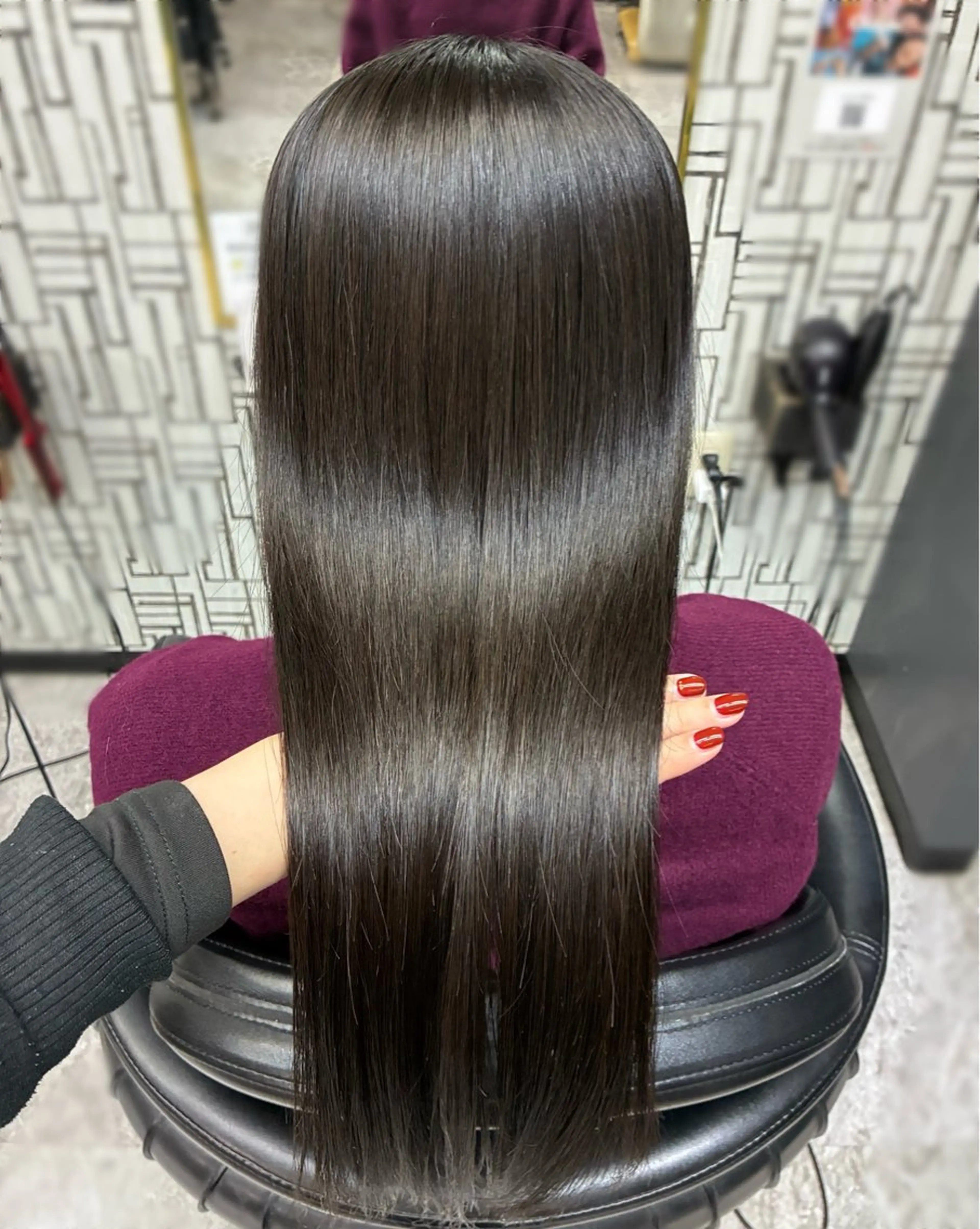 ロング 縮毛矯正 北村 理奈のヘアスタイル
