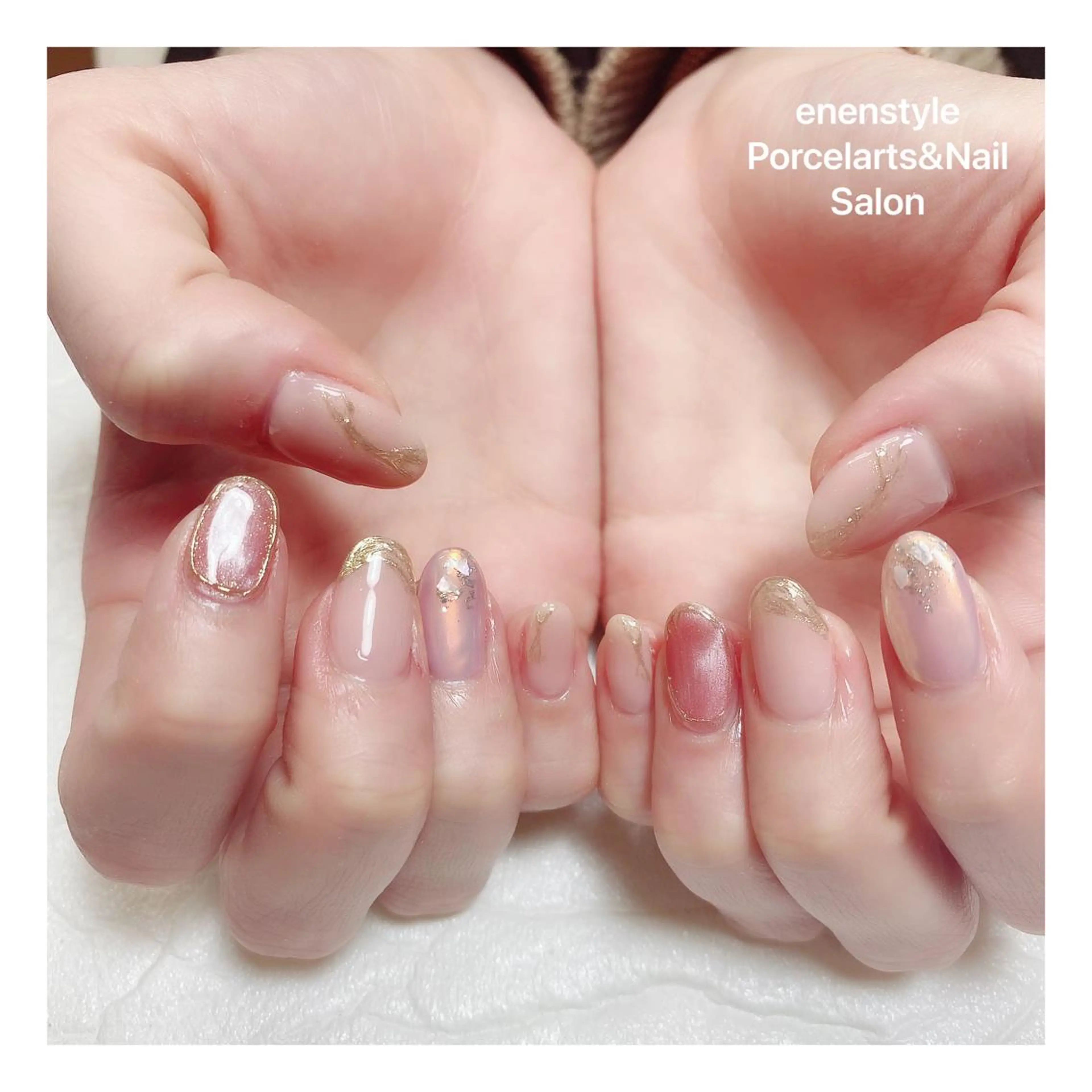 ミディアム ネイル ハンドネイル 👑enen style👑のネイルデザイン