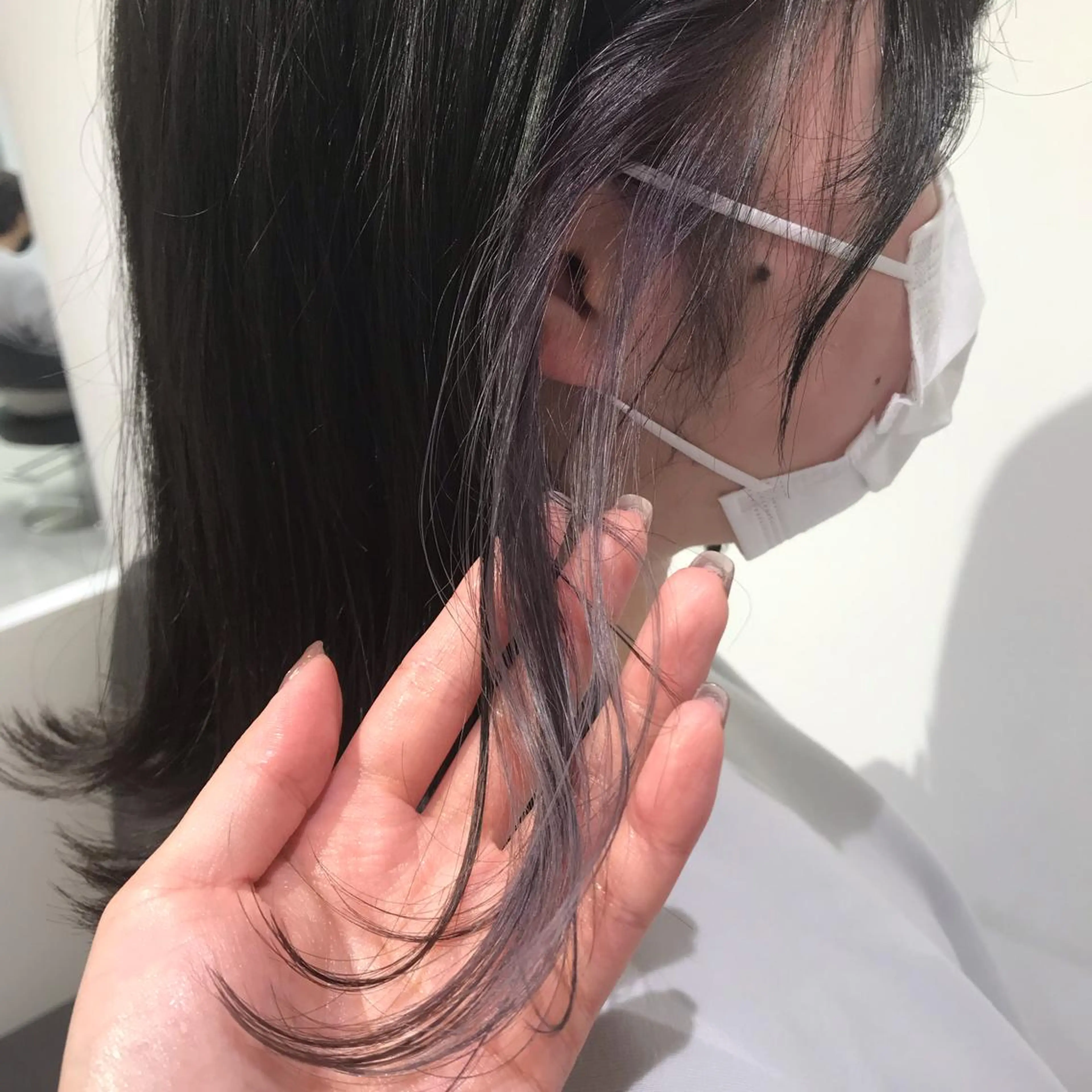 ミディアム カラー 透明感カラー グレージュ イルミナカラー ラベンダーカラー ラベンダーグレージュ ヘアカラー トリートメント 【暖色カラー特化】 中山由梨のヘアスタイル