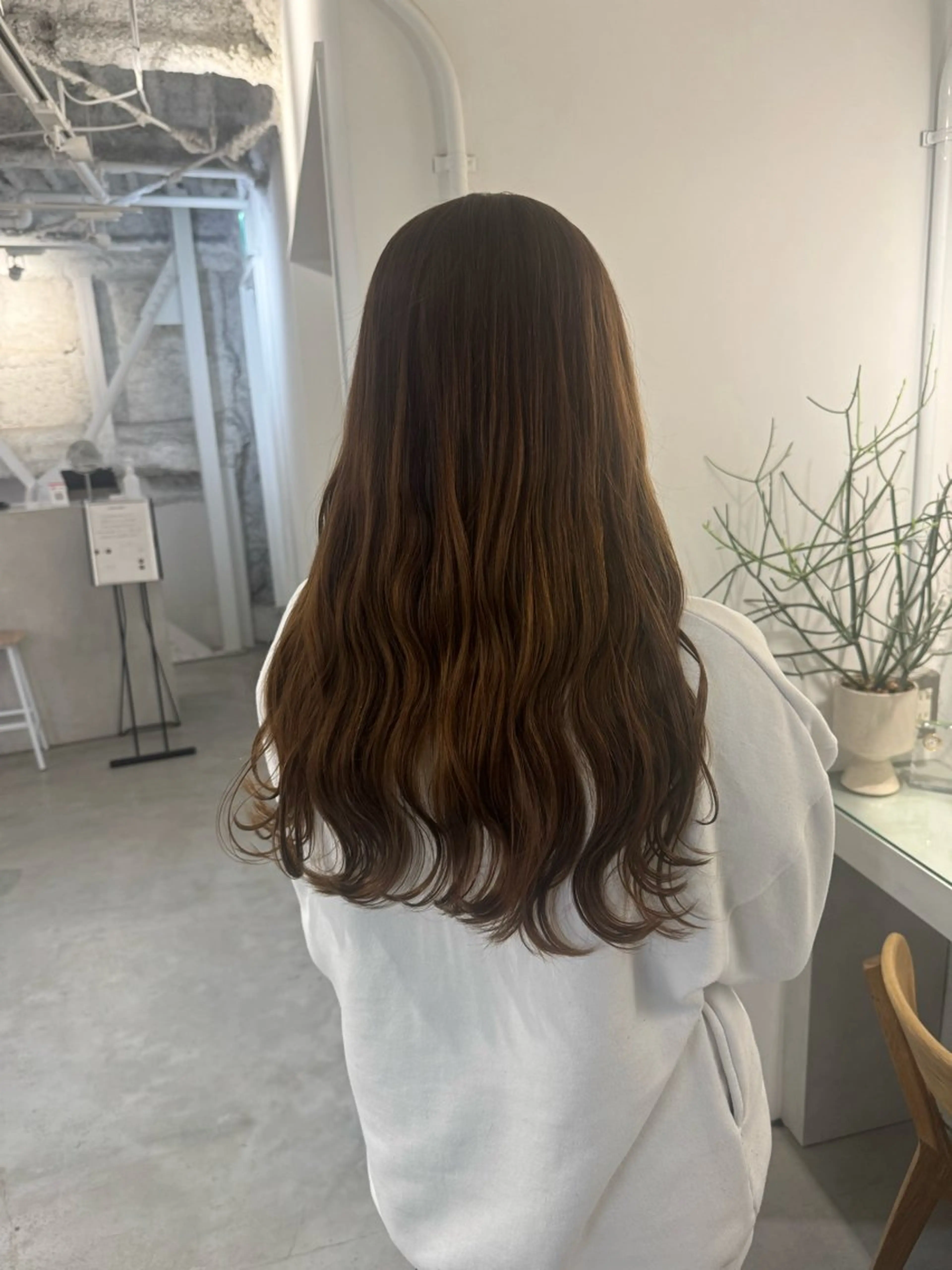 セミロング カット ヘアカラー トリートメント 顔周りcut・ご相談 ＝新宿しずく🇰🇷のヘアスタイル