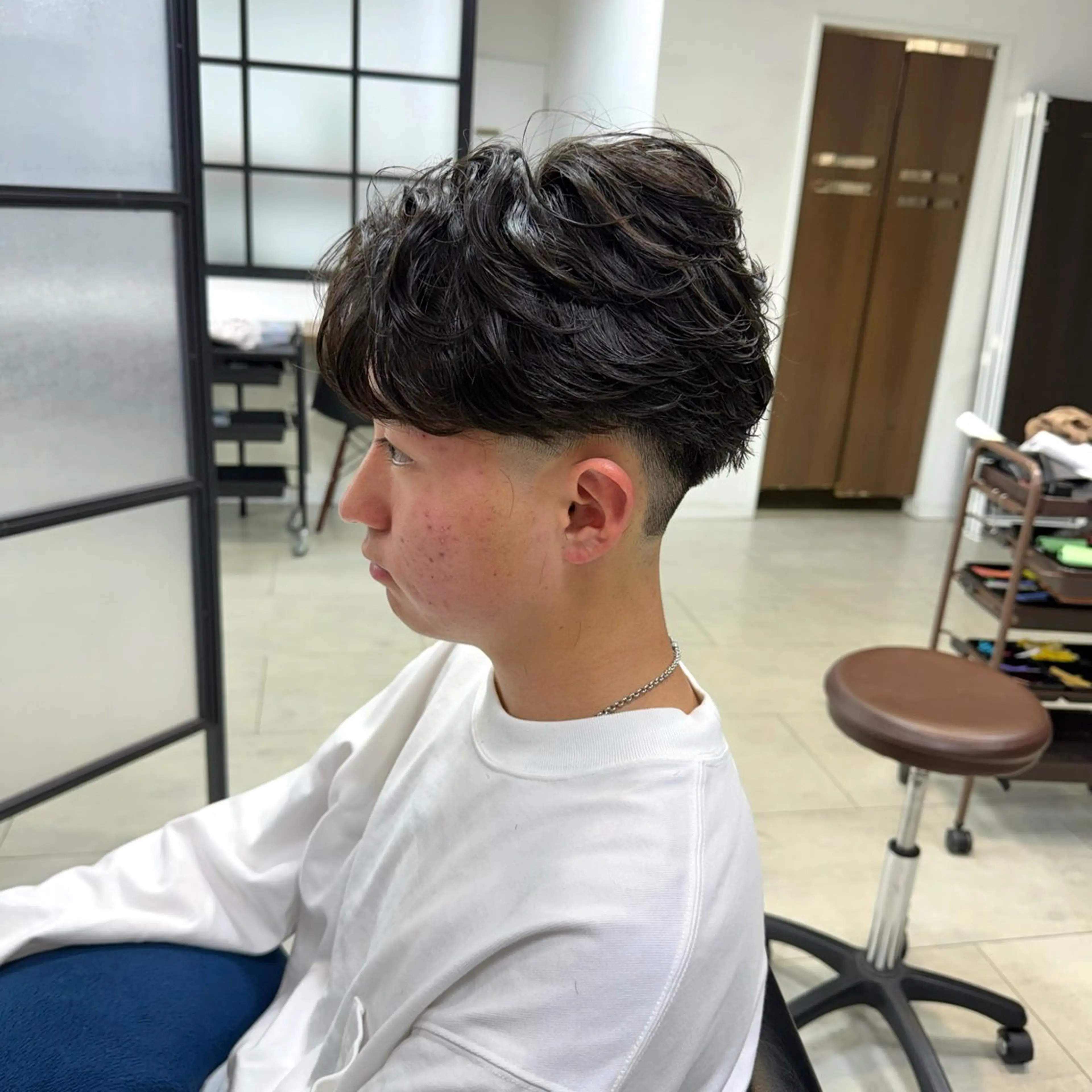 ショート パーマ メンズ フェザーパーマ メンズパーマ カット パーマ メンズパーマの達人 / タカシマダイスケのヘアスタイル