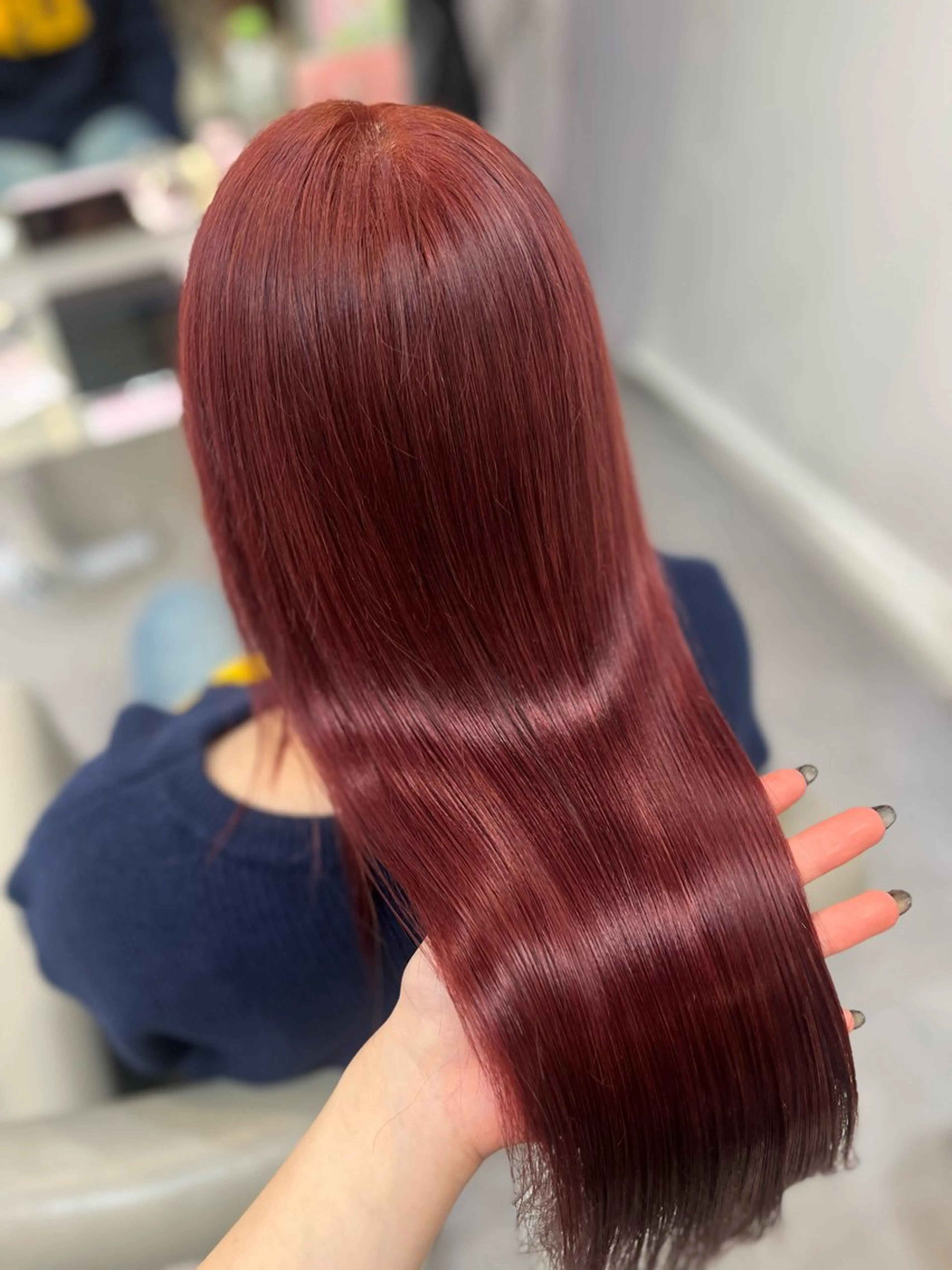 ロング カラー amane໒꒱うる艶 ブリーチ透明感カラーのヘアスタイル
